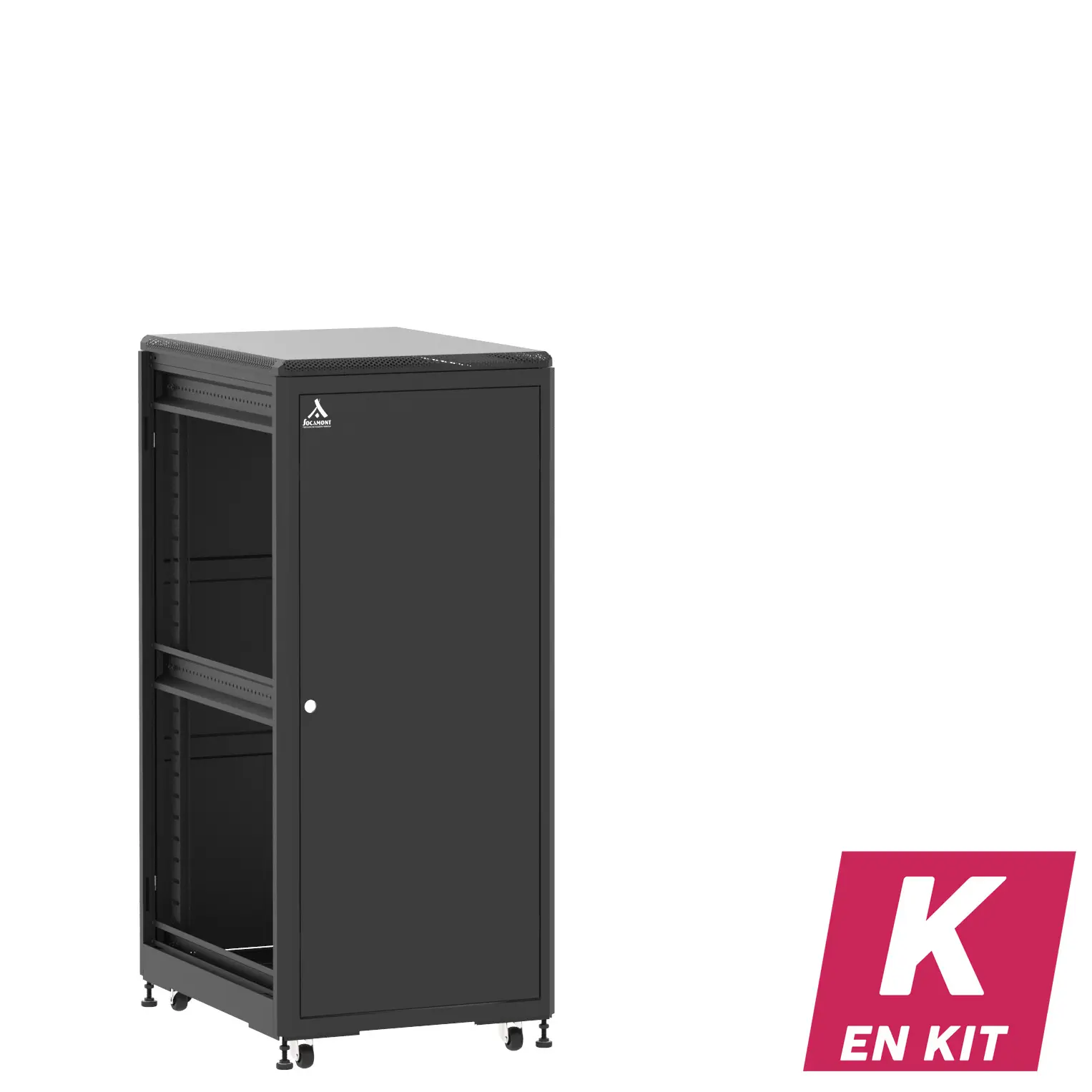 Socamont - Baie serveur Ligne 500 - 19" - 27U - H1407xL600xP800 - Noir - En Kit - SP/SP/ZL (réf. 52768KSPSPZL)