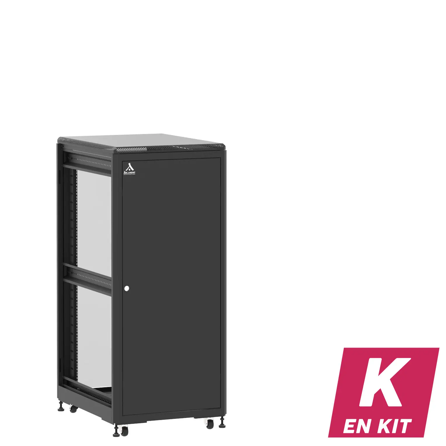 Socamont - Baie serveur Ligne 500 - 19" - 27U - H1407xL600xP800 - Noir - En Kit - SP/SV/ZL (réf. 52768KSPSVZL)
