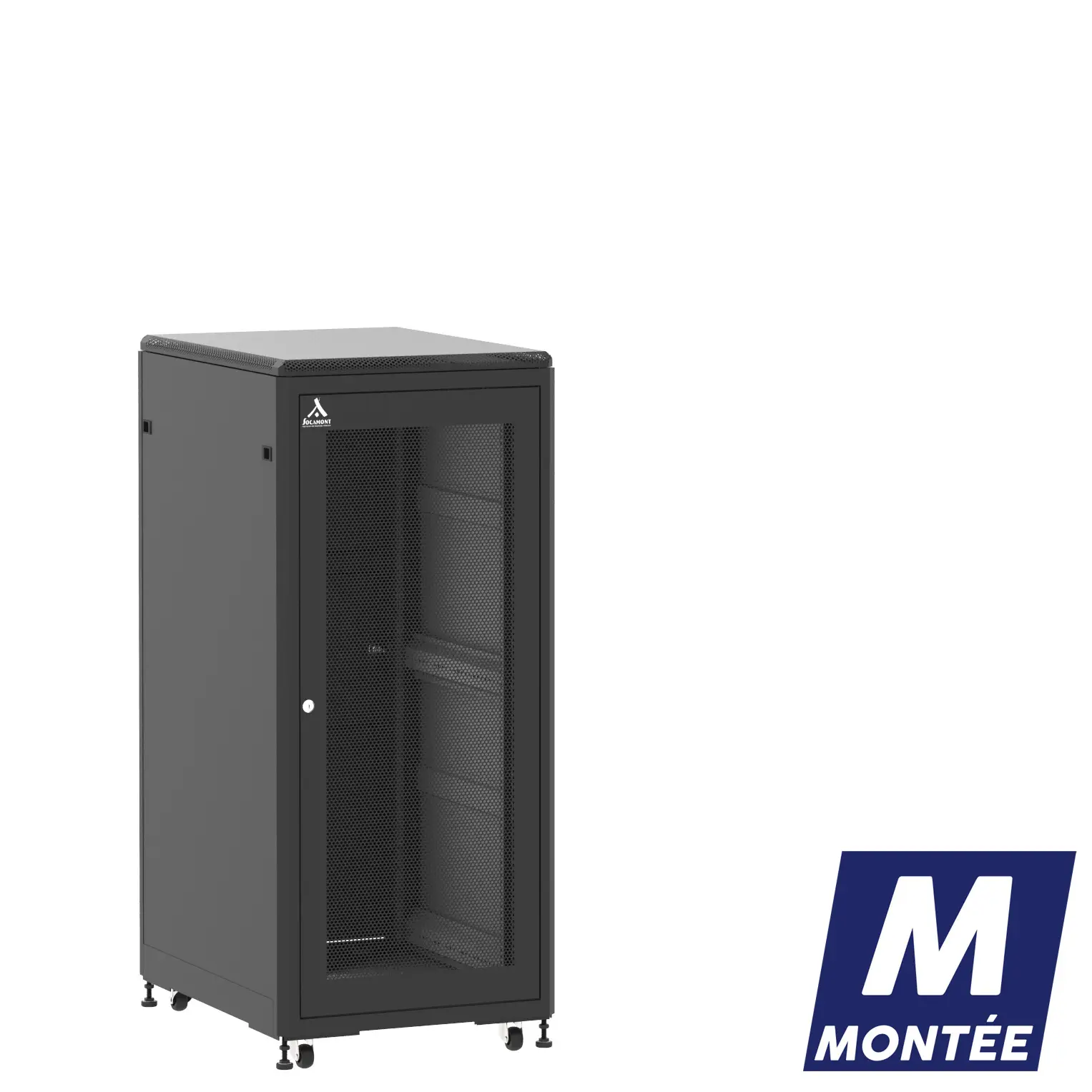 Socamont - Baie serveur Ligne 500 - 19" - 27U - H1407xL600xP800 - Noir - Monté - SA/SP/PL (réf. 52768MSASPPL)
