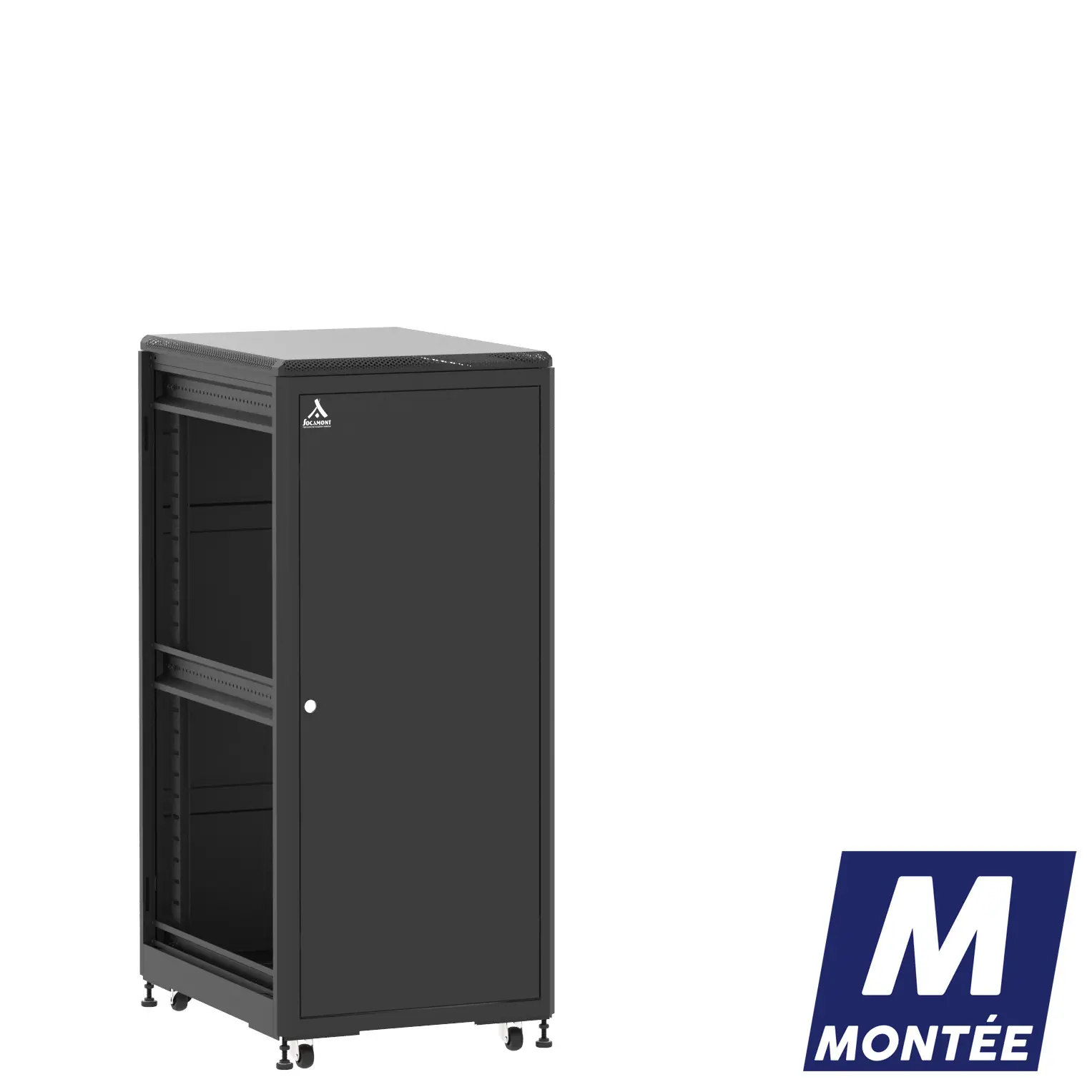 Socamont - Baie serveur Ligne 500 - 19" - 27U - H1407xL600xP800 - Noir - Monté - SP/PP/ZL (réf. 52768MSPPPZL)