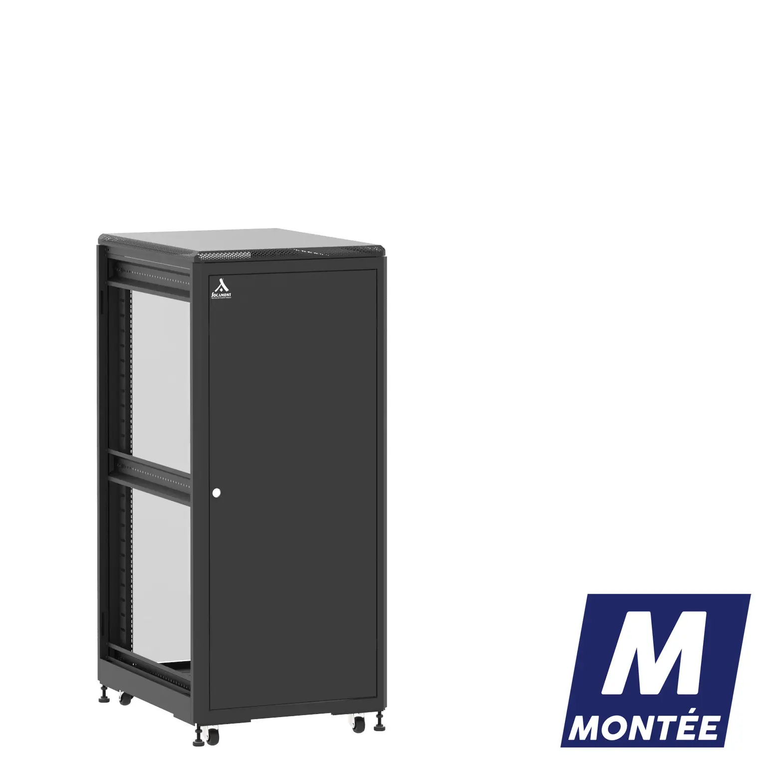 Socamont - Baie serveur Ligne 500 - 19" - 27U - H1407xL600xP800 - Noir - Monté - SP/SV/ZL (réf. 52768MSPSVZL)