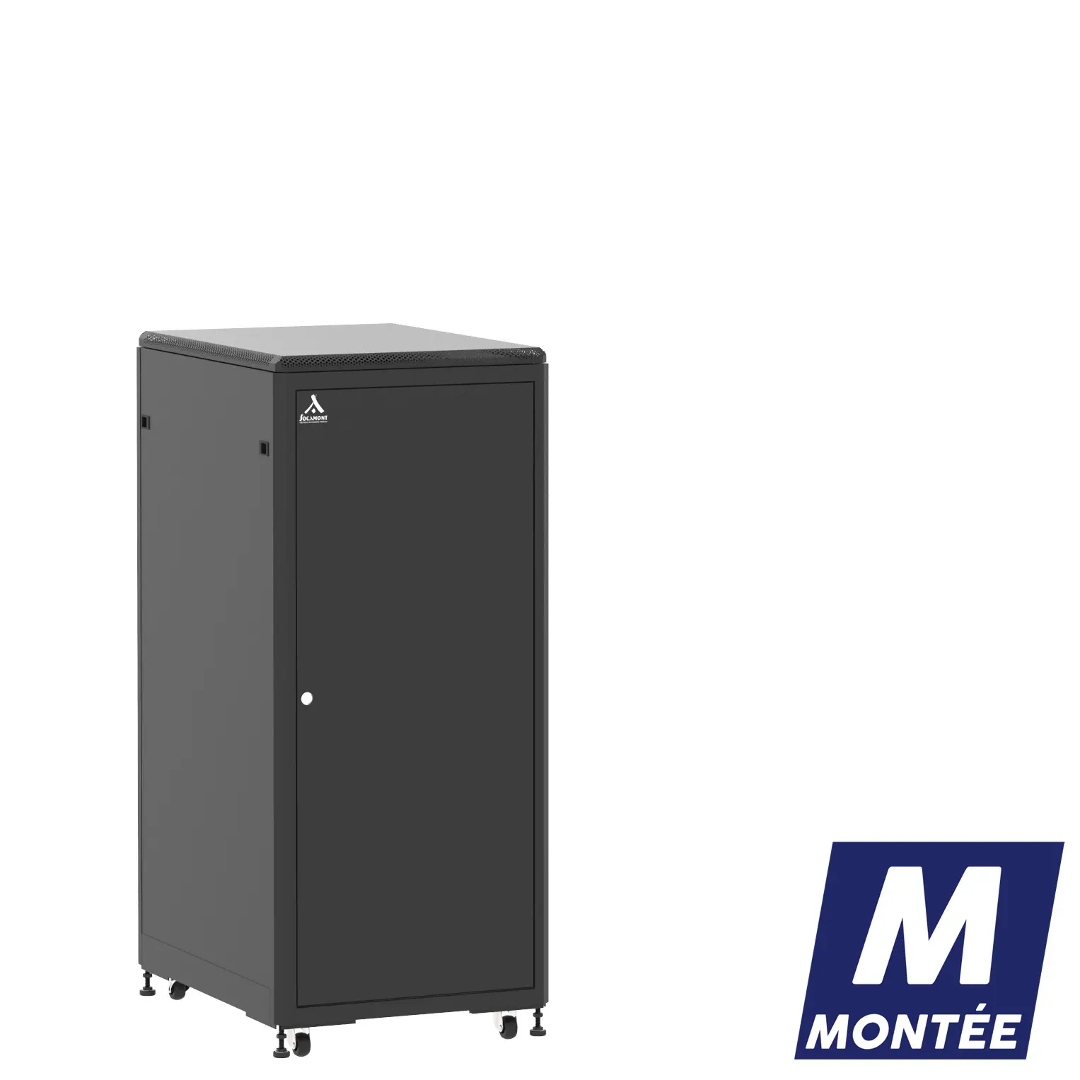 Socamont - Baie serveur Ligne 500 - 19" - 27U - H1407xL600xP800 - Noir - Monté - SP/ZP/PL (réf. 52768MSPZPPL)
