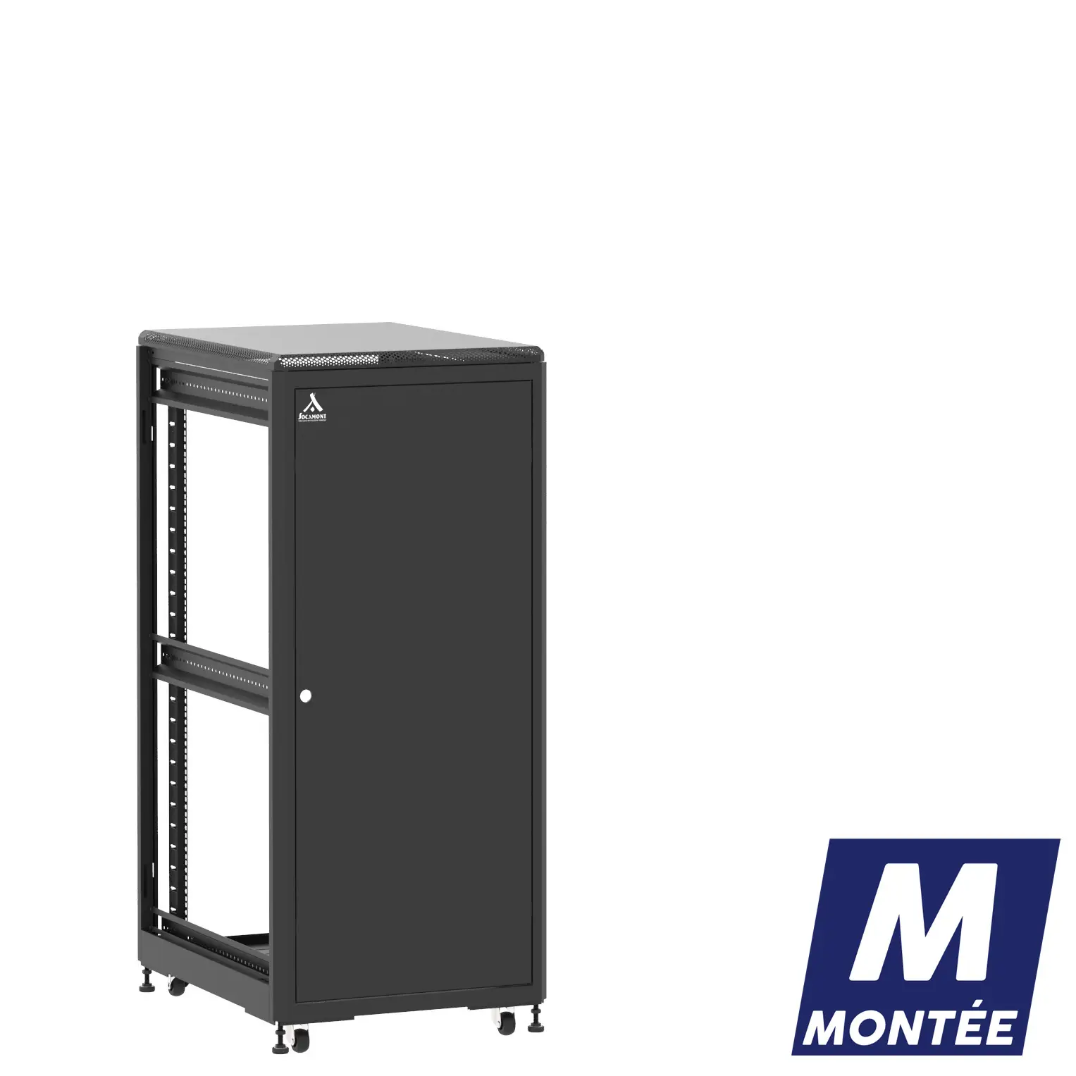 Socamont - Baie serveur Ligne 500 - 19" - 27U - H1407xL600xP800 - Noir - Monté - SP/ZP/ZL (réf. 52768MSPZPZL)
