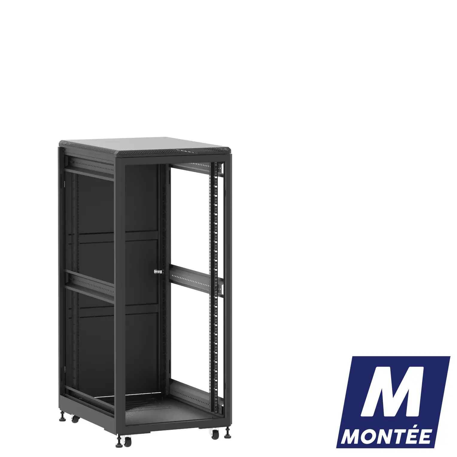Socamont - Baie serveur Ligne 500 - 19" - 27U - H1407xL600xP800 - Noir - Monté - ZP/SP/ZL (réf. 52768MZPSPZL)