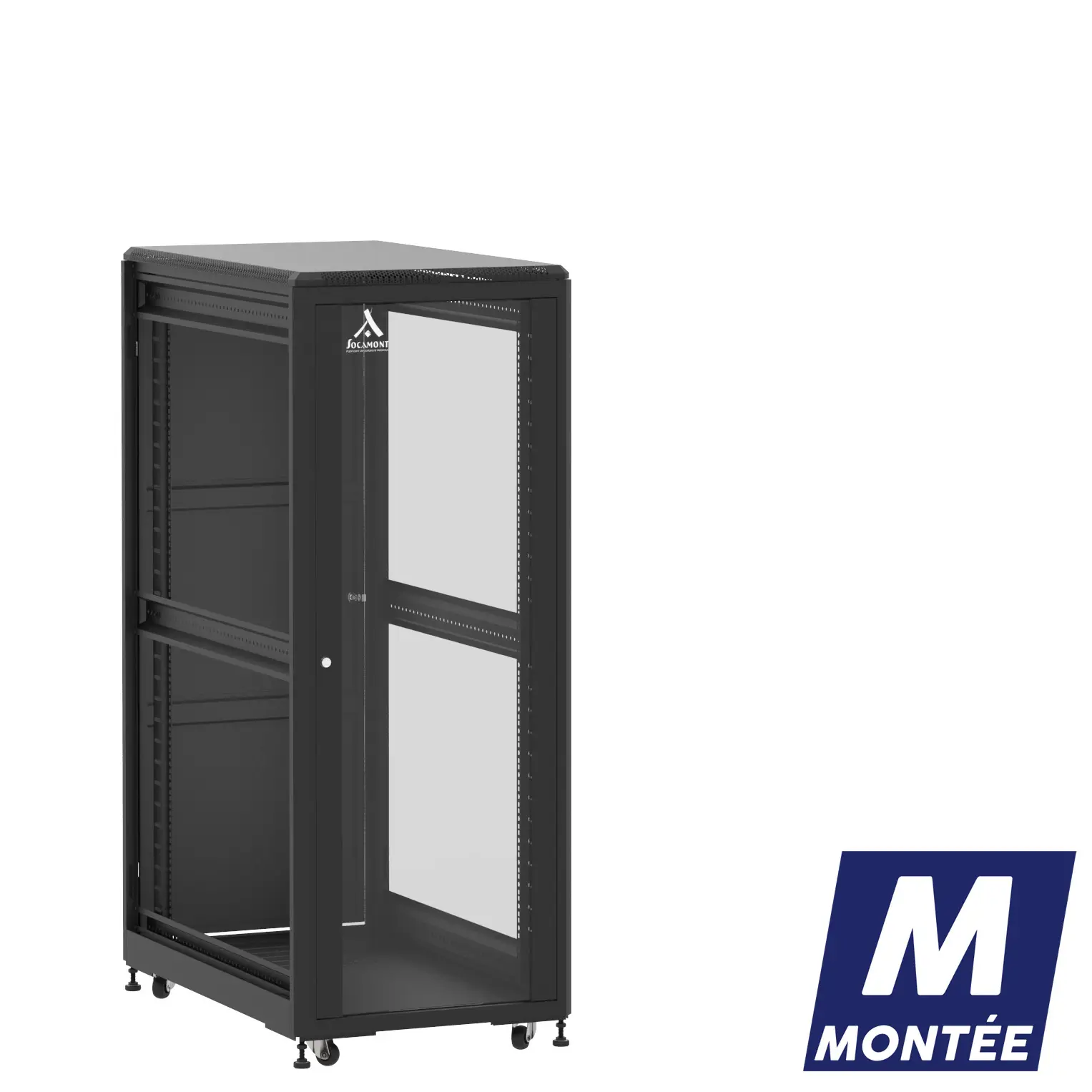 Socamont - Baie serveur Ligne 500 - 19" - 31U - H1585xL600xP1000 - Noir - Monté - SV/SP/ZL (réf. 531610MSVSPZL)