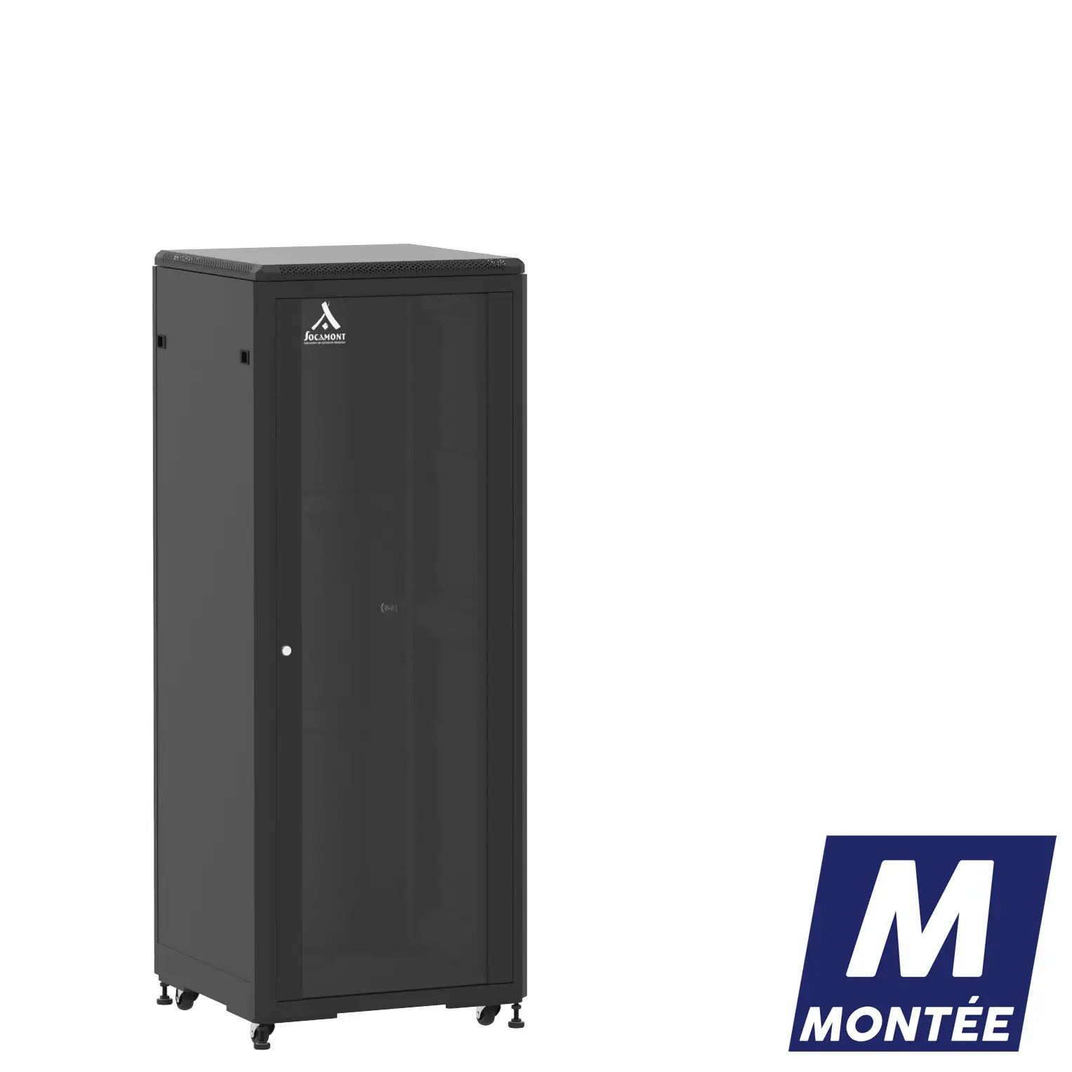 Socamont - Baie serveur Ligne 500 - 19" - 31U - H1585xL600xP600 - Noir - Monté - SV/SP/PL (réf. 53166MSVSPPL)