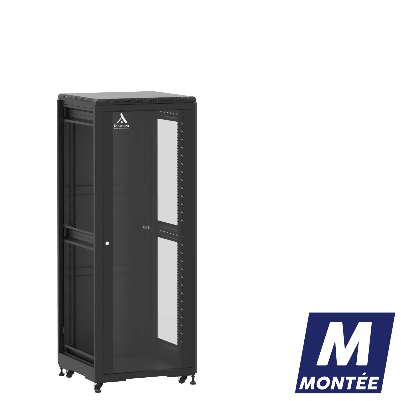 Socamont - Baie serveur Ligne 500 - 19" - 31U - H1585xL600xP600 - Noir - Monté - SV/SP/ZL (réf. 53166MSVSPZL)