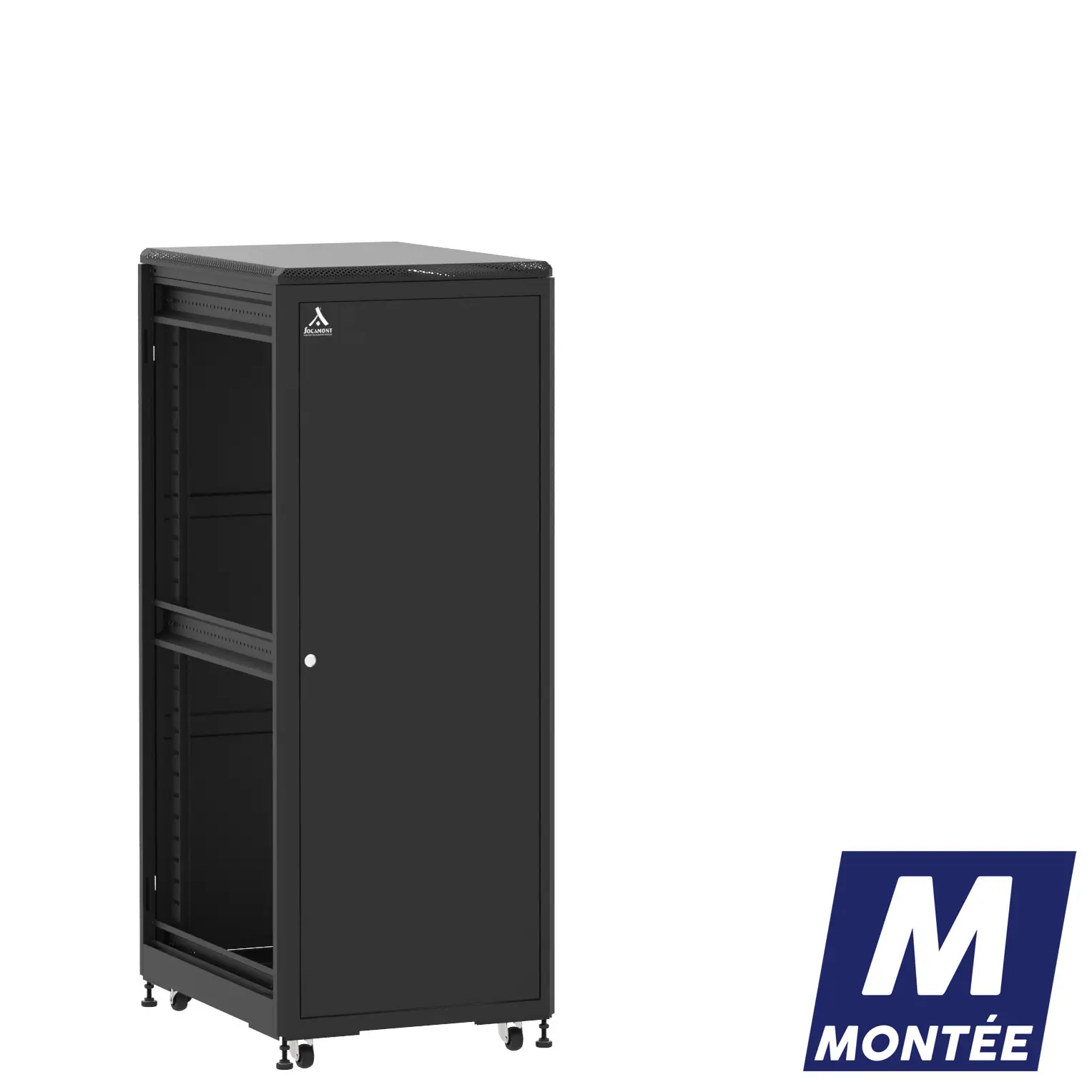 Socamont - Baie serveur Ligne 500 - 19" - 31U - H1585xL600xP800 - Noir - Monté - SP/SP/ZL (réf. 53168MSPSPZL)