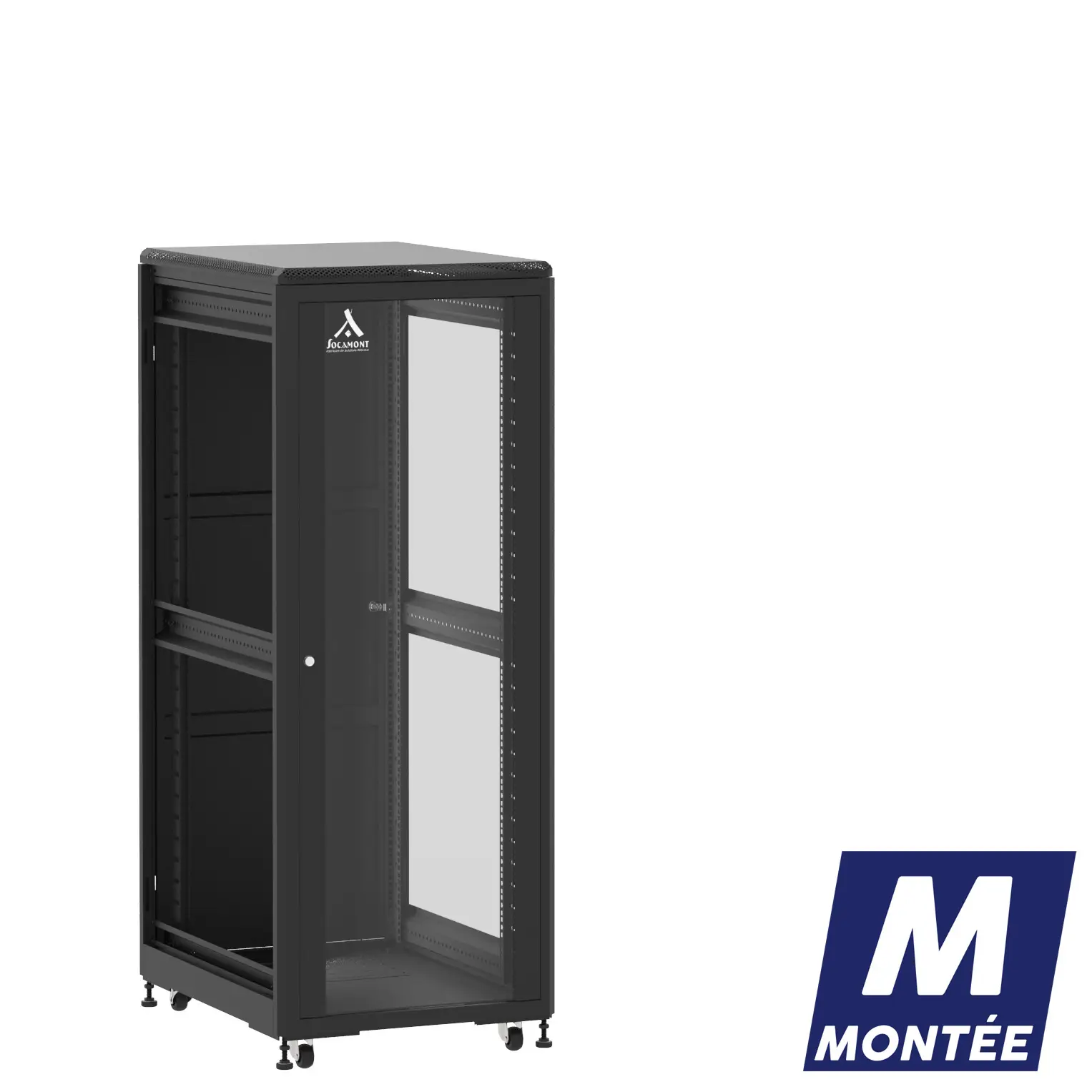 Socamont - Baie serveur Ligne 500 - 19" - 31U - H1585xL600xP800 - Noir - Monté - SV/SP/ZL (réf. 53168MSVSPZL)