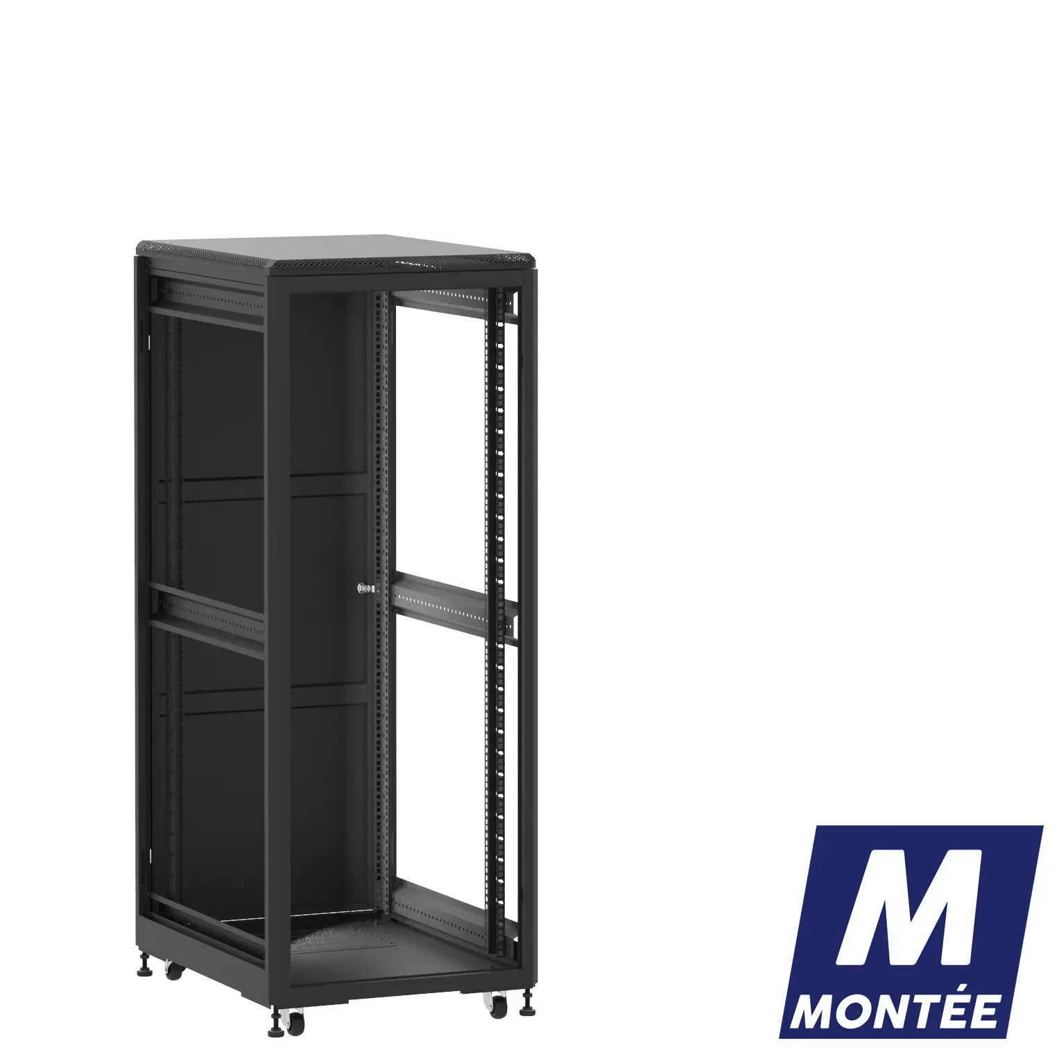 Socamont - Baie serveur Ligne 500 - 19" - 31U - H1585xL600xP800 - Noir - Monté - ZP/SP/ZL (réf. 53168MZPSPZL)