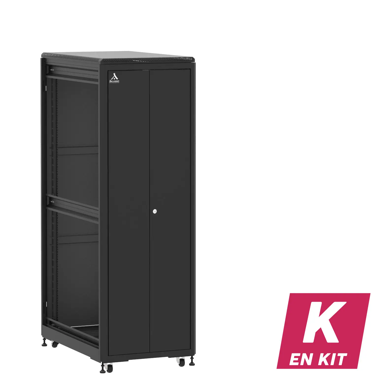 Socamont - Baie serveur Ligne 500 - 19" - 36U - H1807xL600xP1000 - Noir - En Kit - DP/SP/ZL (réf. 536610KDPSPZL)