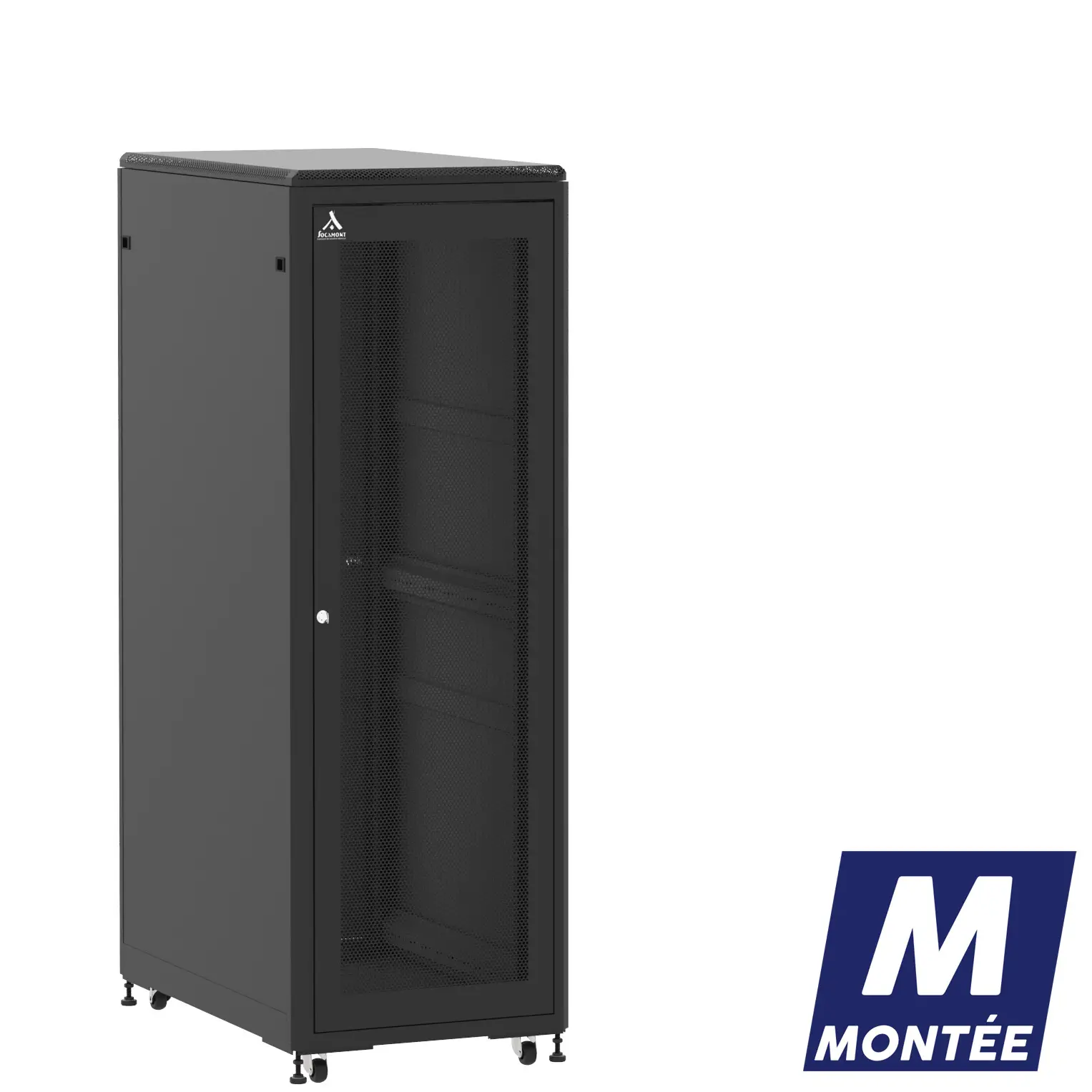 Socamont - Baie serveur Ligne 500 - 19" - 36U - H1807xL600xP1000 - Noir - Monté - SA/SP/PL (réf. 536610MSASPPL)