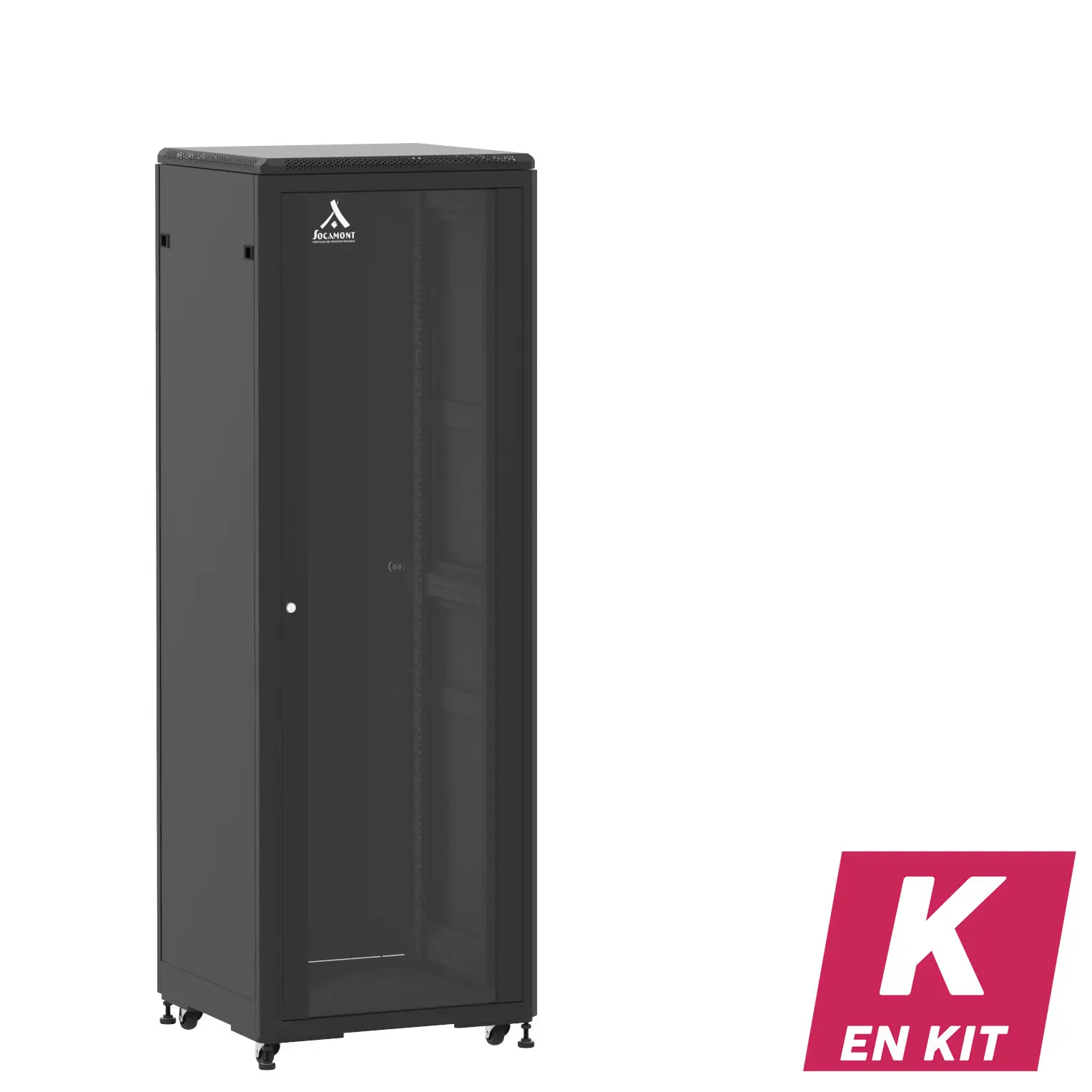 Socamont - Baie serveur Ligne 500 - 19" - 36U - H1807xL600xP600 - Noir - En Kit - SV/SP/PL (réf. 53666KSVSPPL)