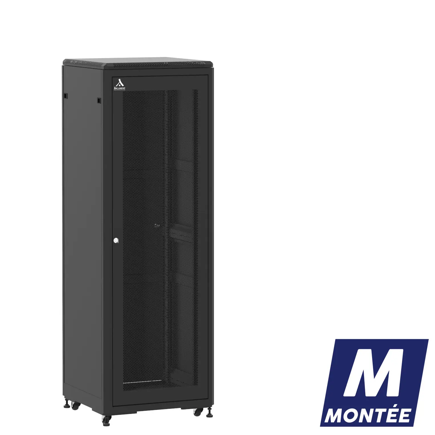 Socamont - Baie serveur Ligne 500 - 19" - 36U - H1807xL600xP600 - Noir - Monté - SA/SP/PL (réf. 53666MSASPPL)