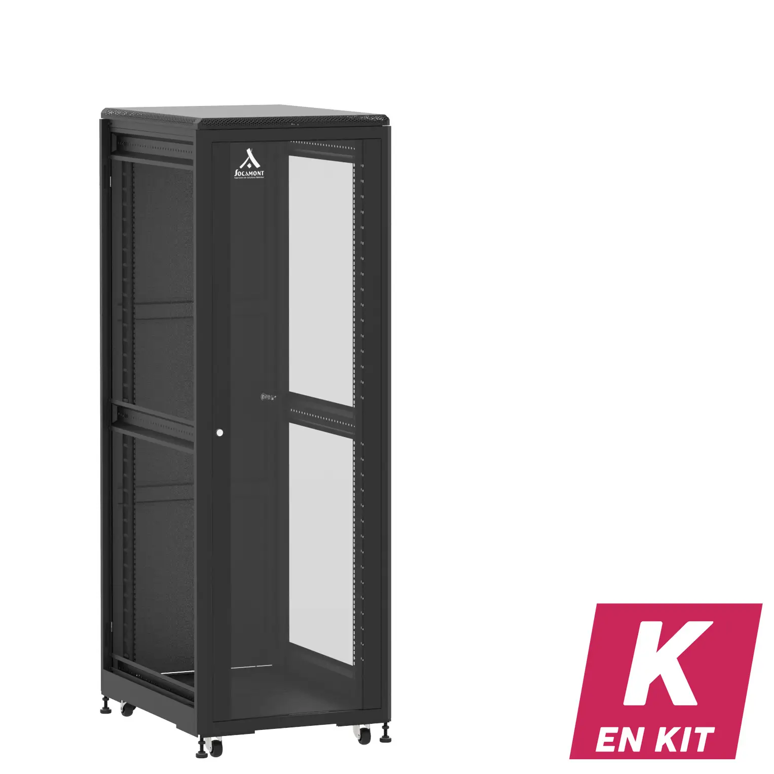 Socamont - Baie serveur Ligne 500 - 19" - 36U - H1807xL600xP800 - Noir - En Kit - SV/SP/ZL (réf. 53668KSVSPZL)
