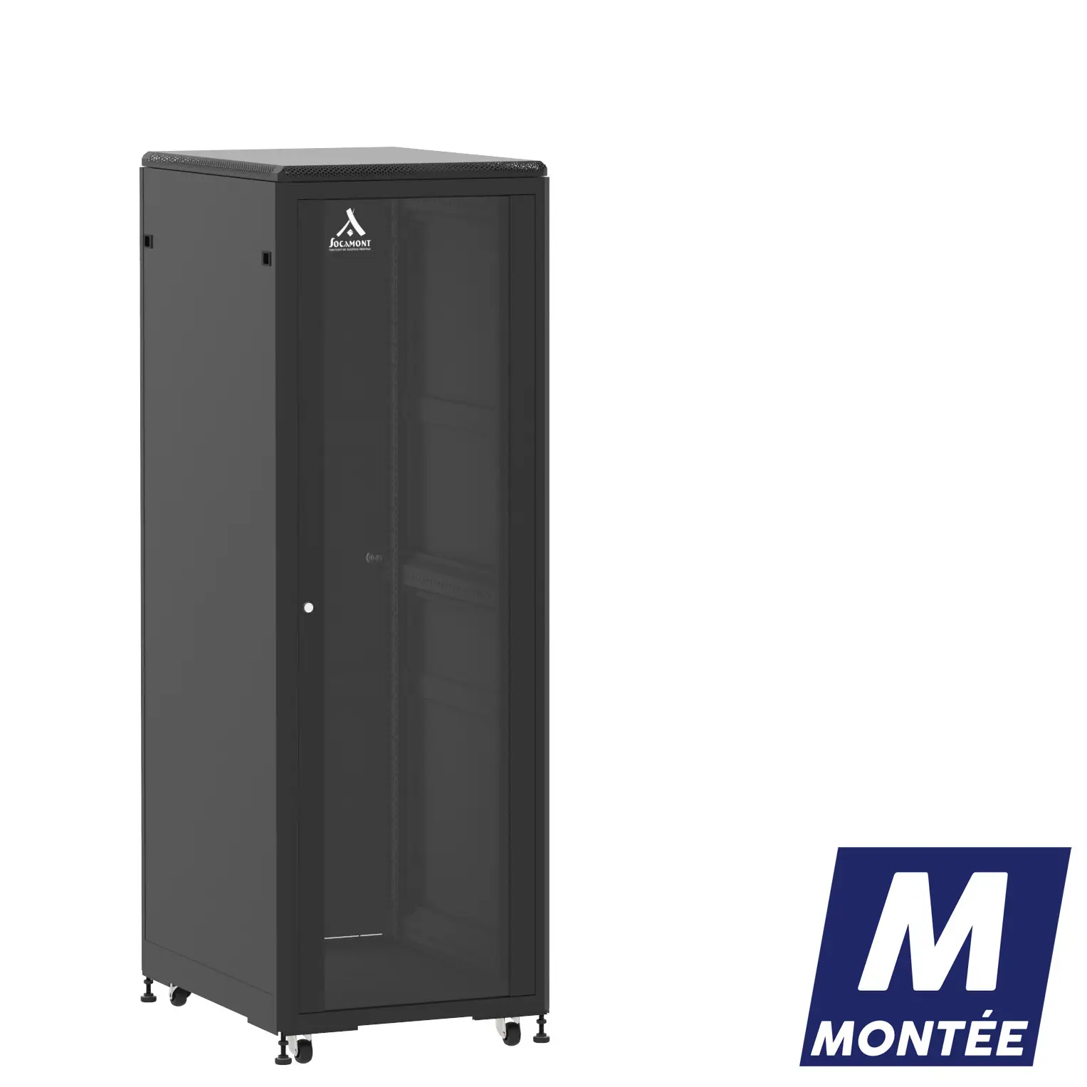 Socamont - Baie serveur Ligne 500 - 19" - 36U - H1807xL600xP800 - Noir - Monté - SV/SP/PL (réf. 53668MSVSPPL)