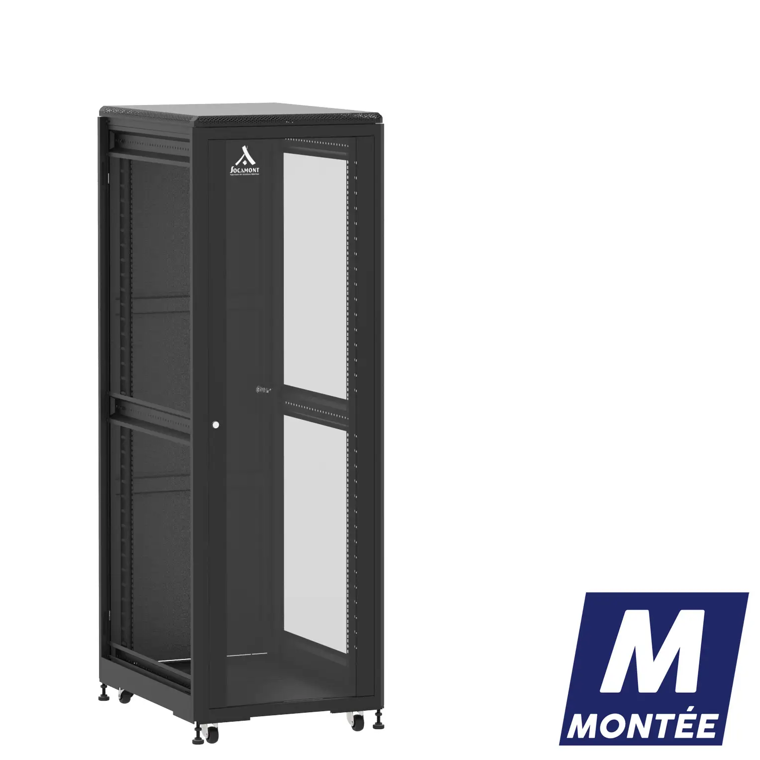 Socamont - Baie serveur Ligne 500 - 19" - 36U - H1807xL600xP800 - Noir - Monté - SV/SP/ZL (réf. 53668MSVSPZL)