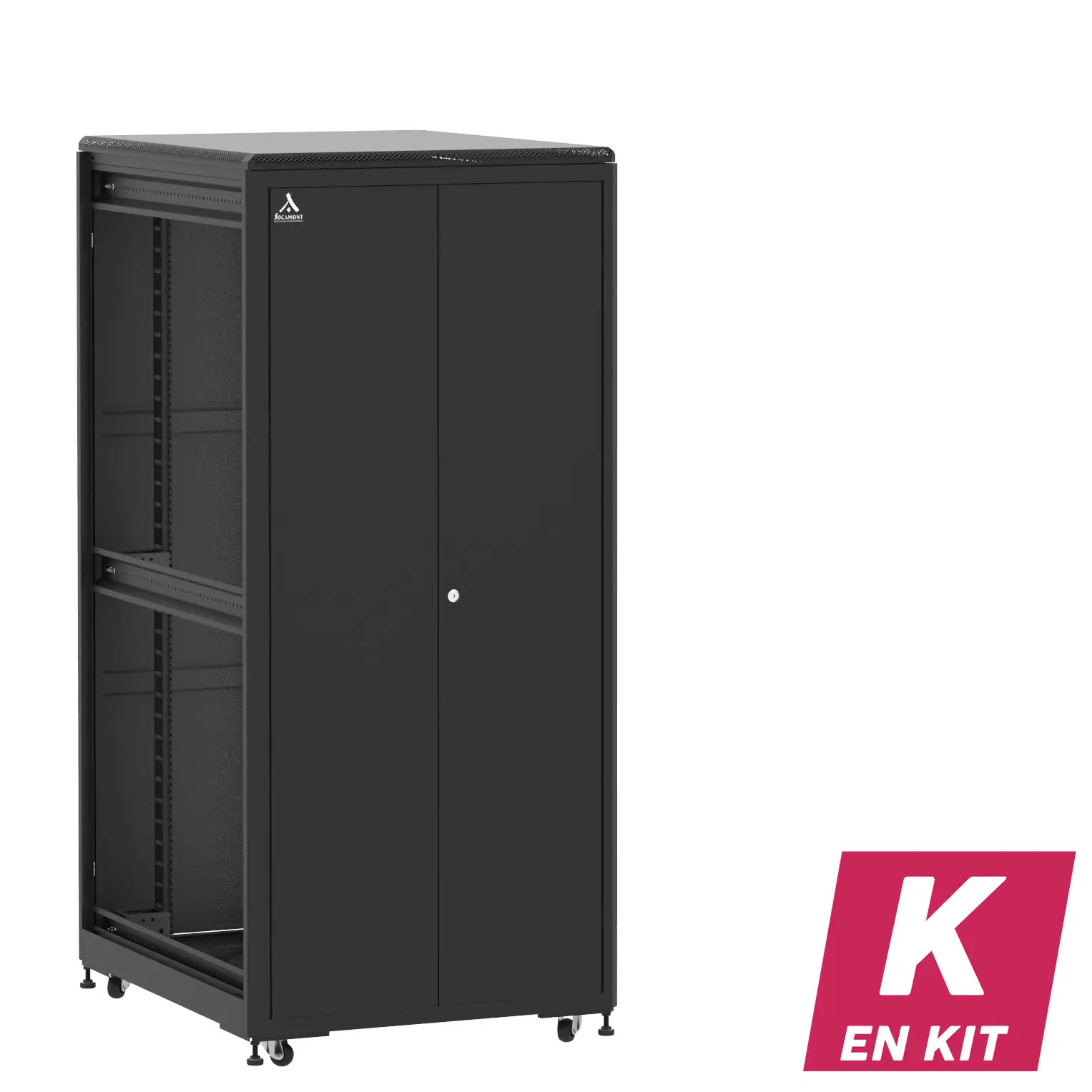 Socamont - Baie serveur Ligne 500 - 19" - 36U - H1807xL800xP1000 - Noir - En Kit - DP/SP/ZL (réf. 536810KDPSPZL)