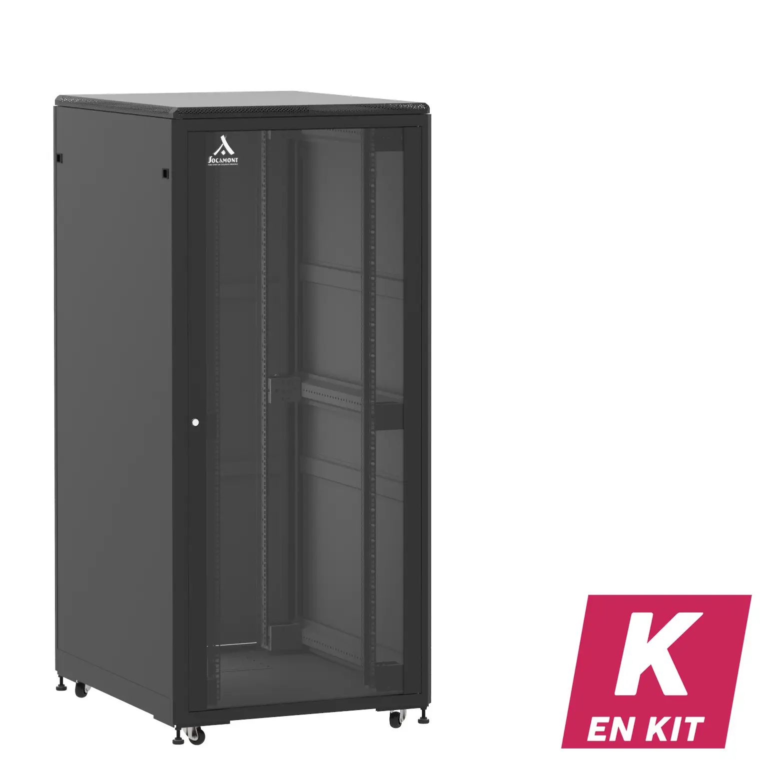 Socamont - Baie serveur Ligne 500 - 19" - 36U - H1807xL800xP1000 - Noir - En Kit - SV/SP/PL (réf. 536810KSVSPPL)