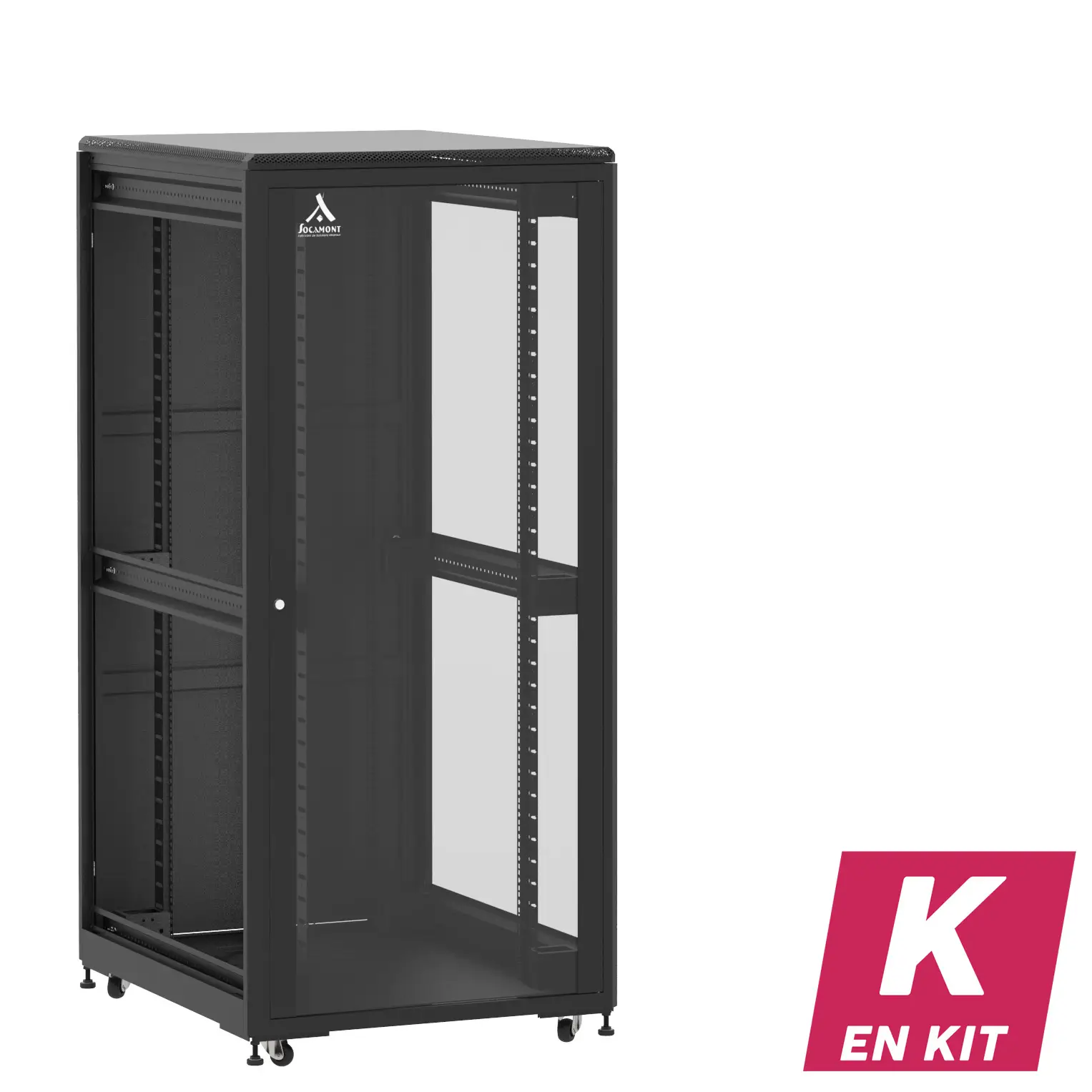 Socamont - Baie serveur Ligne 500 - 19" - 36U - H1807xL800xP1000 - Noir - En Kit - SV/SP/ZL (réf. 536810KSVSPZL)
