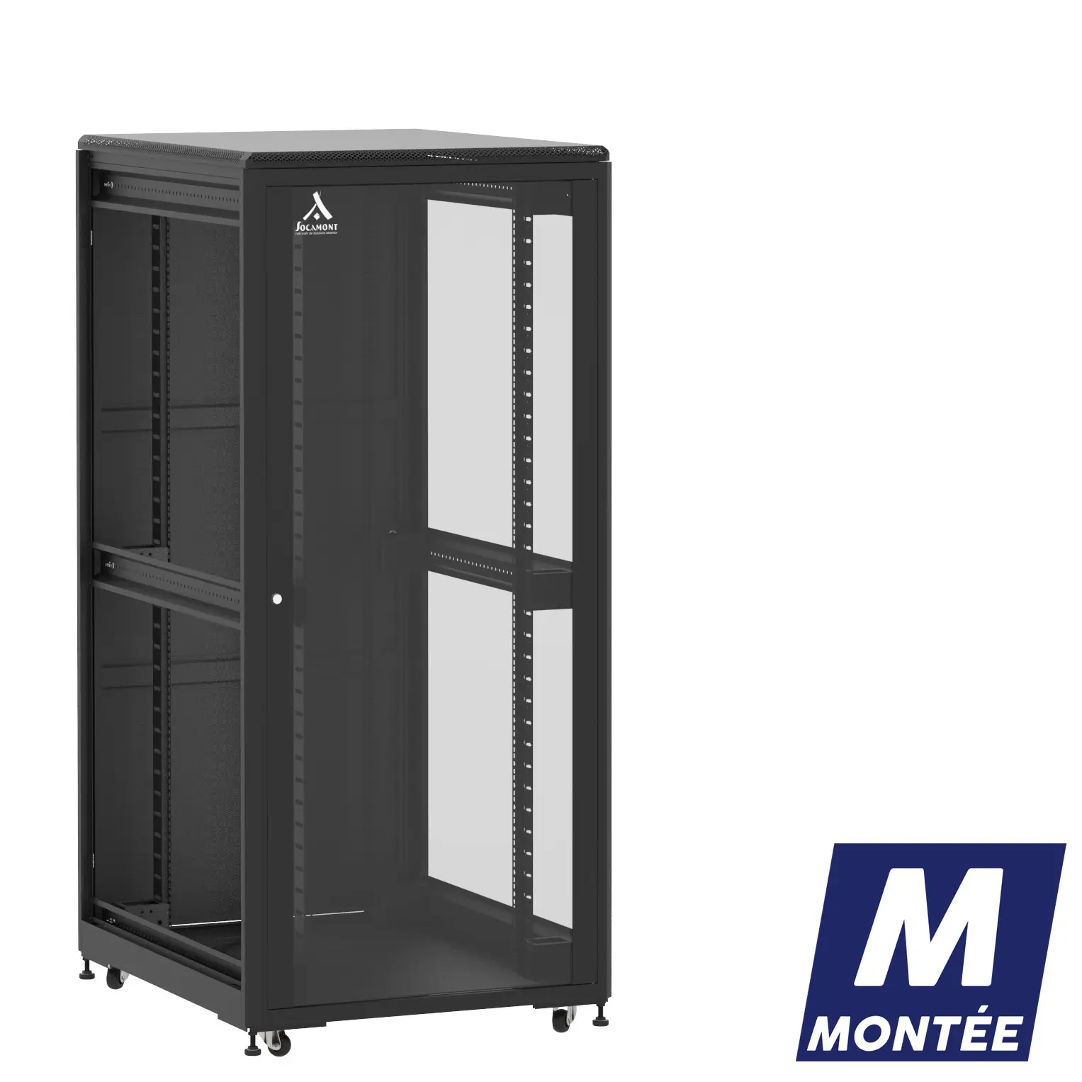 Socamont - Baie serveur Ligne 500 - 19" - 36U - H1807xL800xP1000 - Noir - Monté - SV/SP/ZL (réf. 536810MSVSPZL)