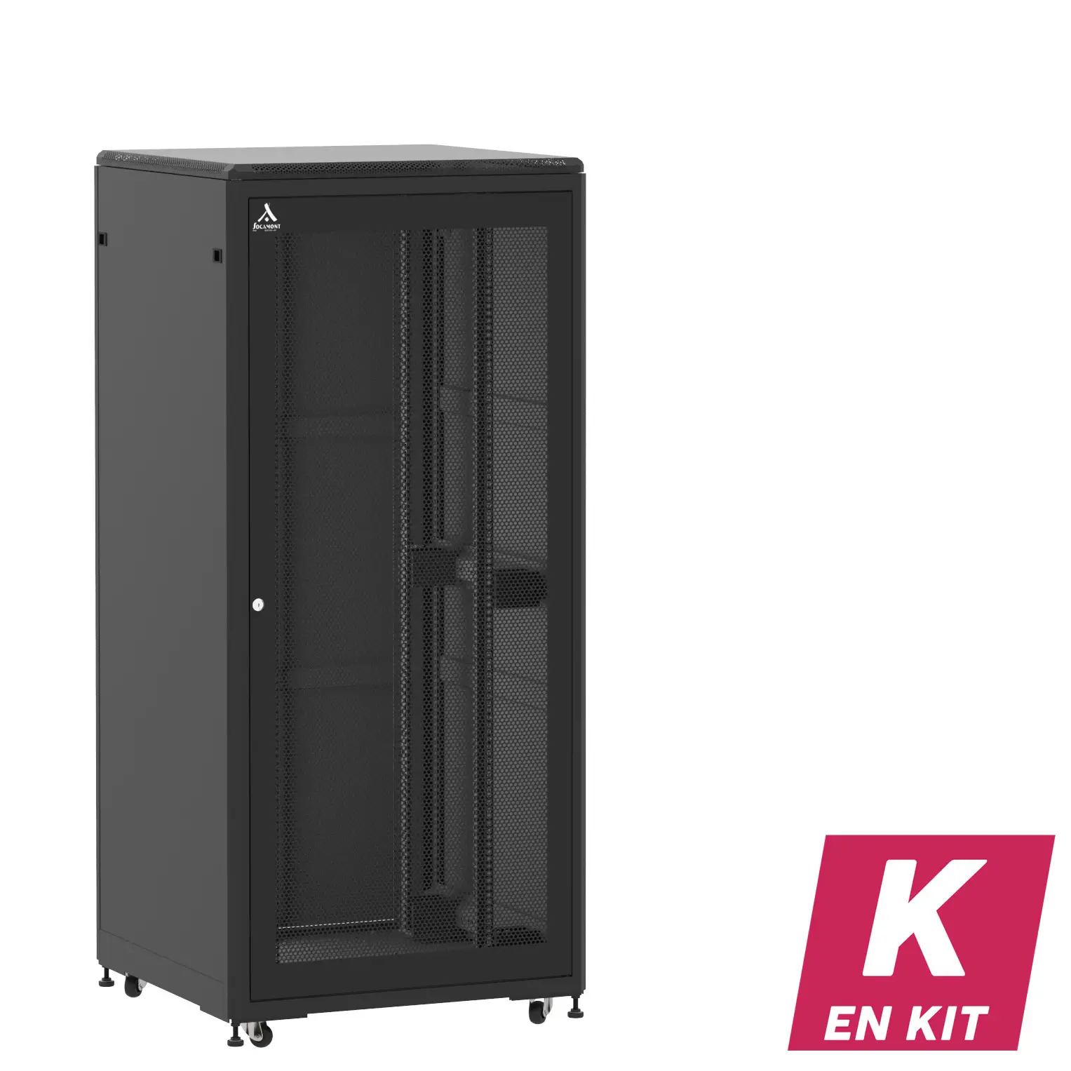 Socamont - Baie serveur Ligne 500 - 19" - 36U - H1807xL800xP800 - Noir - En Kit - SA/SP/PL (réf. 53688KSASPPL)