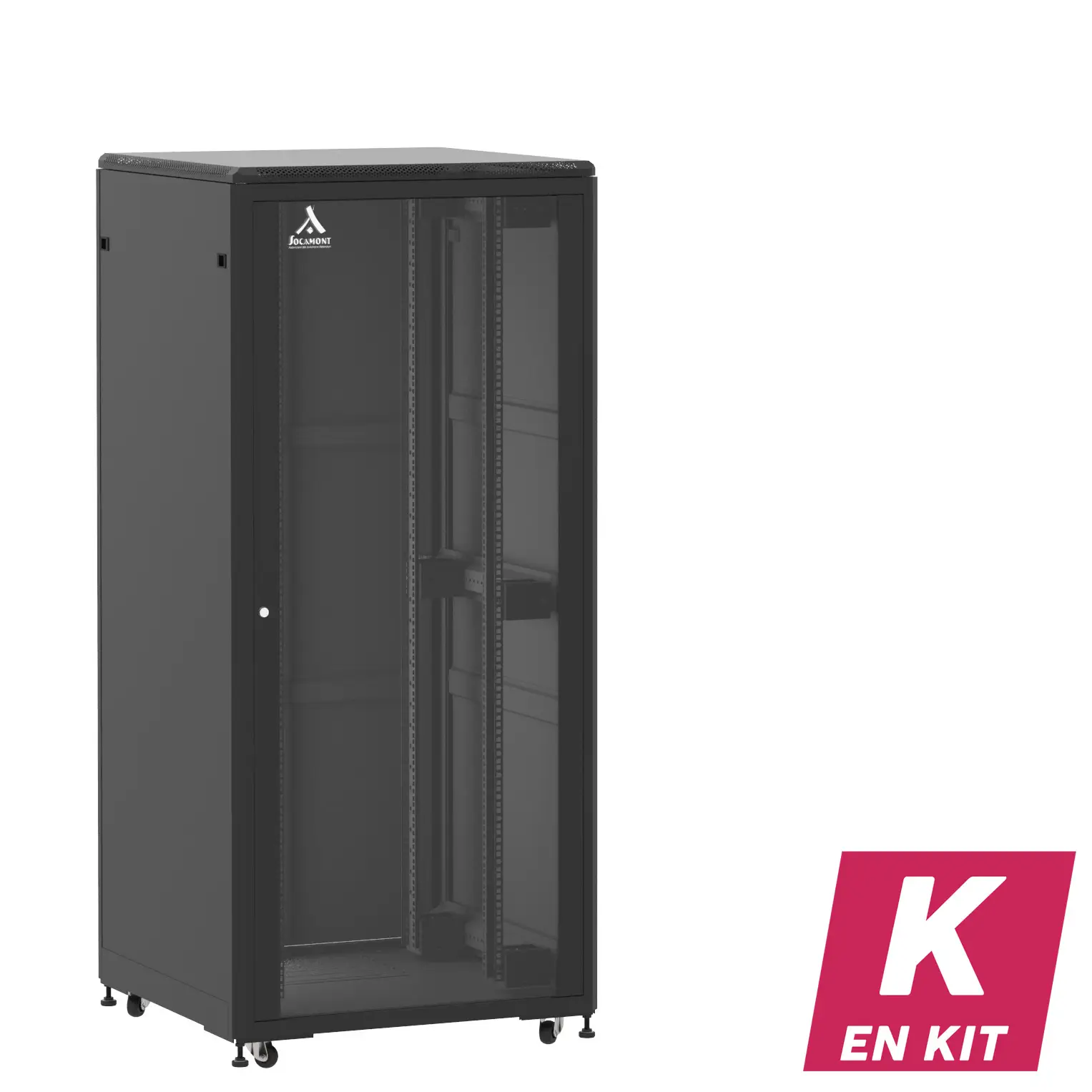 Socamont - Baie serveur Ligne 500 - 19" - 36U - H1807xL800xP800 - Noir - En Kit - SV/SP/PL (réf. 53688KSVSPPL)