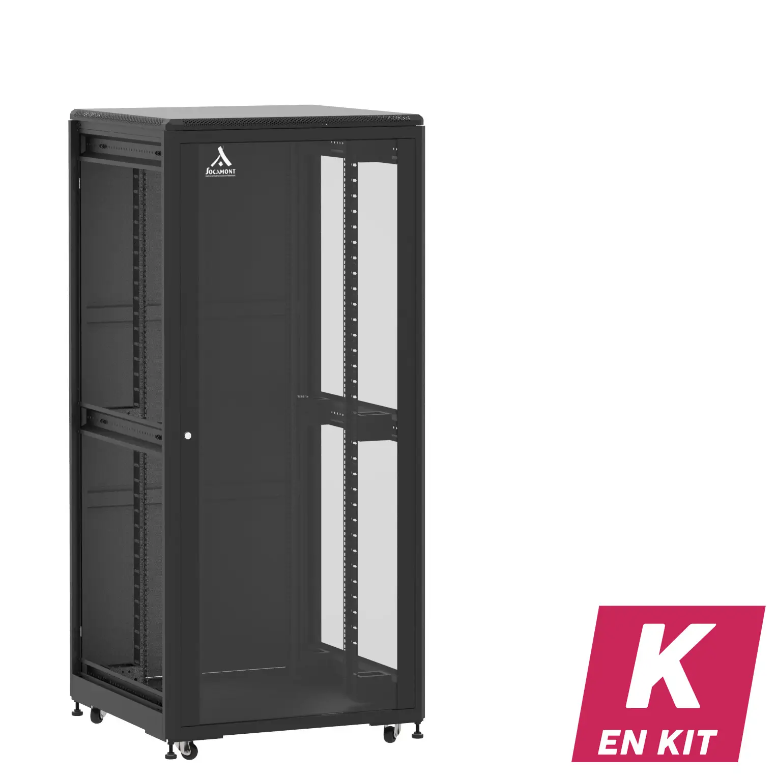Socamont - Baie serveur Ligne 500 - 19" - 36U - H1807xL800xP800 - Noir - En Kit - SV/SP/ZL (réf. 53688KSVSPZL)