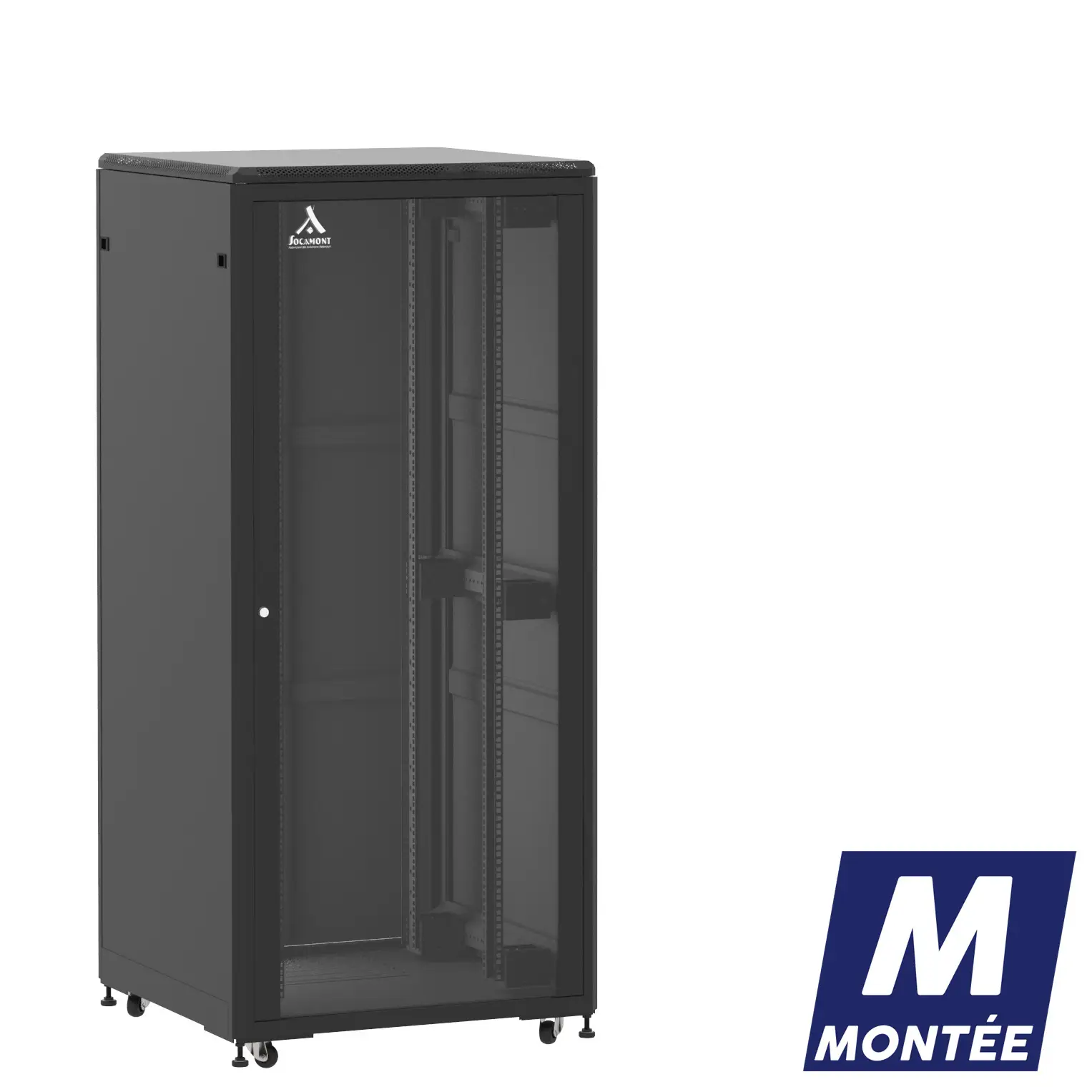 Socamont - Baie serveur Ligne 500 - 19" - 36U - H1807xL800xP800 - Noir - Monté - SV/SP/PL (réf. 53688MSVSPPL)