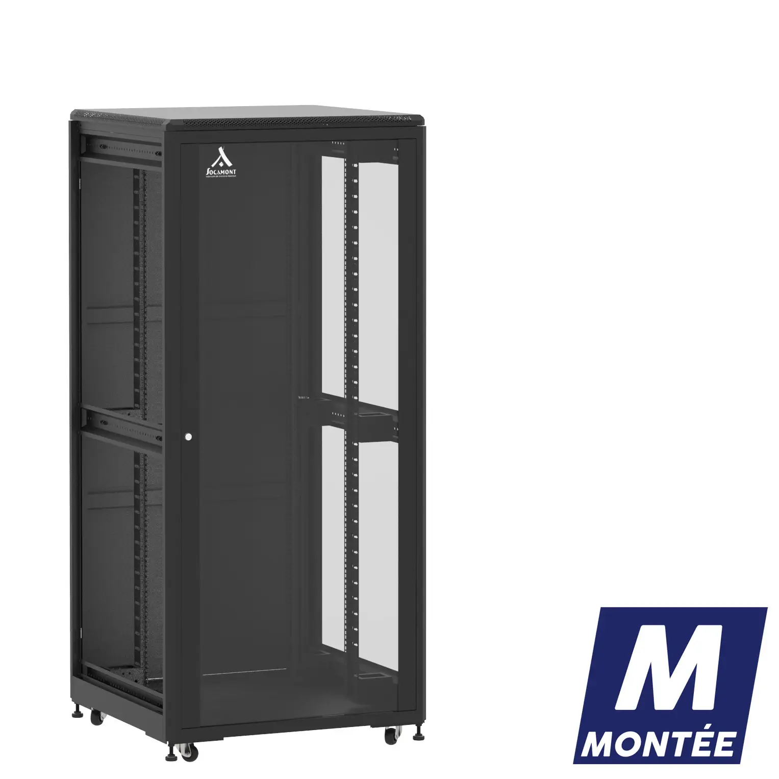 Socamont - Baie serveur Ligne 500 - 19" - 36U - H1807xL800xP800 - Noir - Monté - SV/SP/ZL (réf. 53688MSVSPZL)