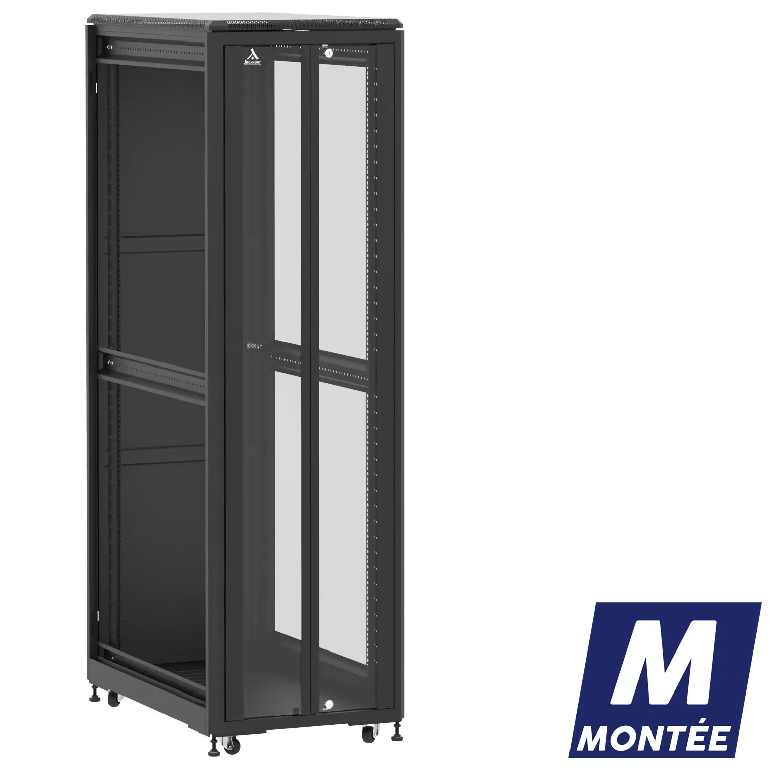Socamont - Baie serveur Ligne 500 - 19" - 42U - H2074xL600xP1000 - Noir - Monté - DV/SP/ZL (réf. 542610MDVSPZL)