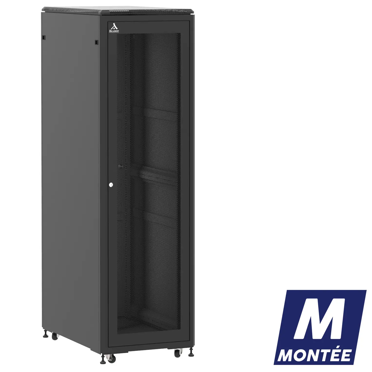 Socamont - Baie serveur Ligne 500 - 19" - 42U - H2074xL600xP1000 - Noir - Monté - SA/SP/PL (réf. 542610MSASPPL)