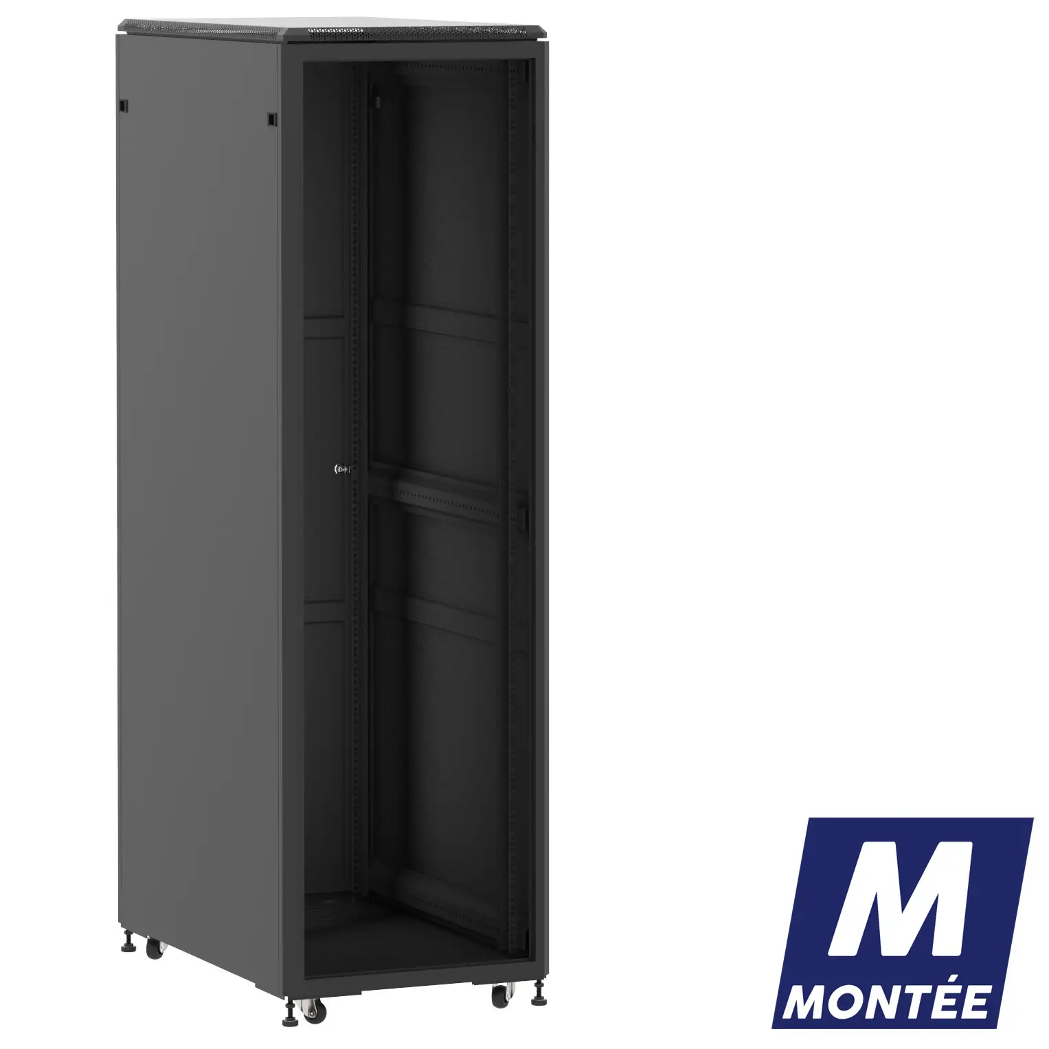 Socamont - Baie serveur Ligne 500 - 19" - 42U - H2074xL600xP1000 - Noir - Monté - ZP/SP/PL (réf. 542610MZPSPPL)