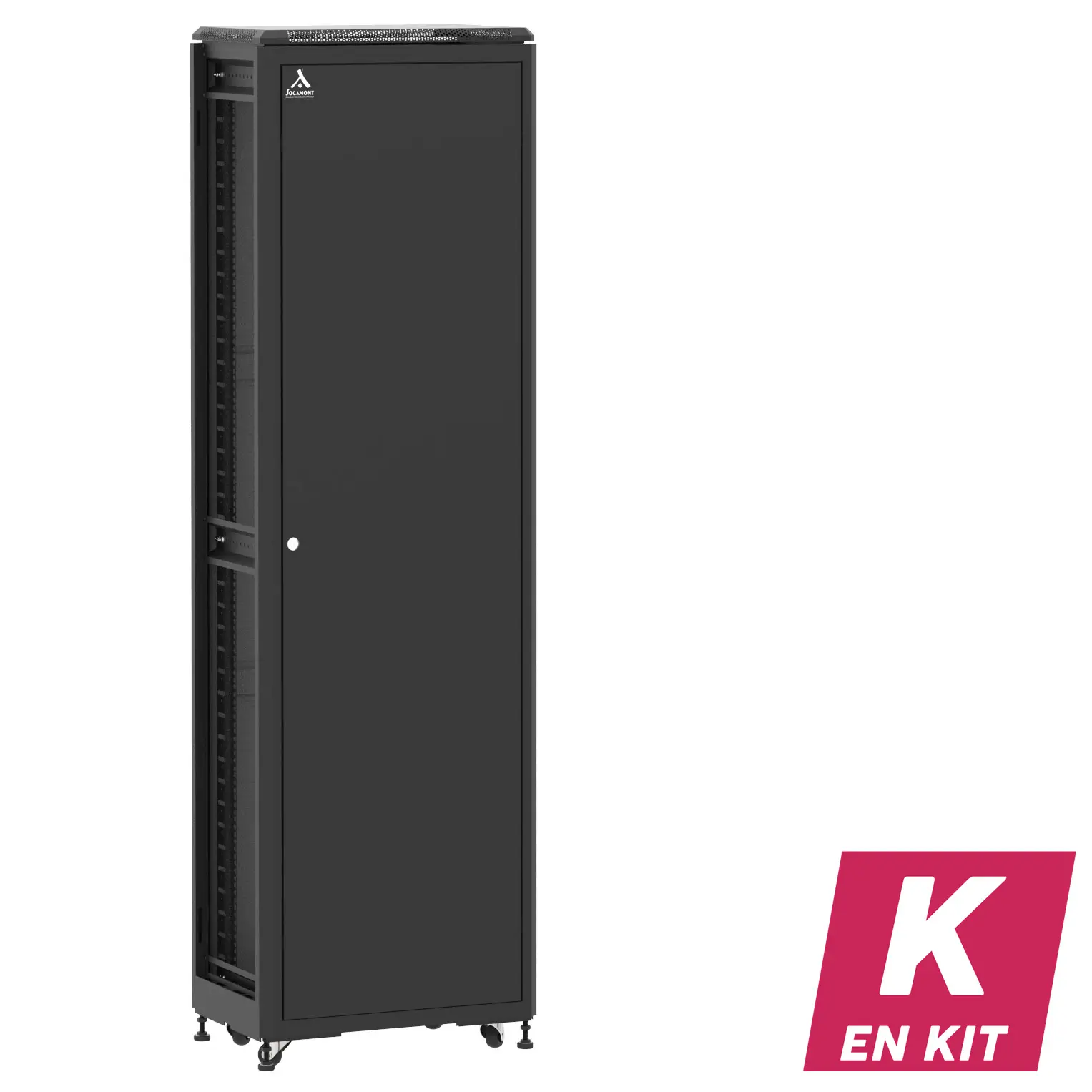 Socamont - Baie serveur Ligne 500 - 19" - 42U - H2074xL600xP400 - Noir - En Kit - SP/PP/ZL (réf. 54264KSPPPZL)