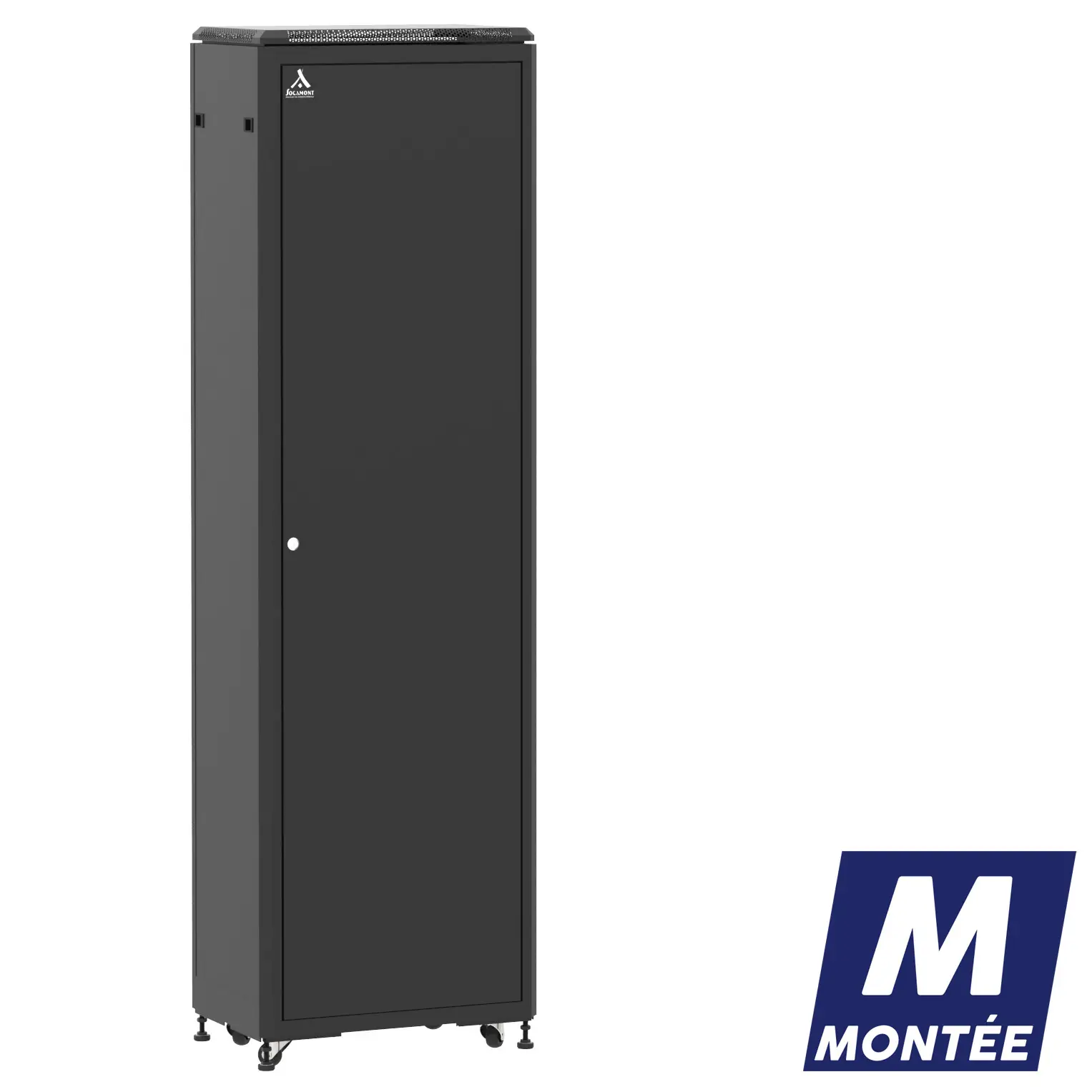 Socamont - Baie serveur Ligne 500 - 19" - 42U - H2074xL600xP400 - Noir - Monté - SP/SP/PL (réf. 54264MSPSPPL)