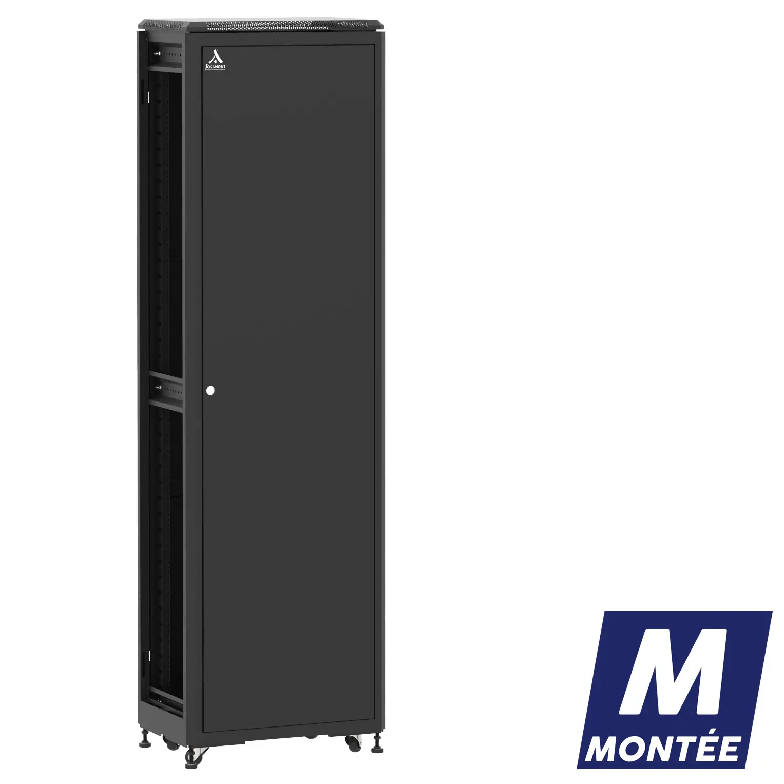 Socamont - Baie serveur Ligne 500 - 19" - 42U - H2074xL600xP400 - Noir - Monté - SP/SP/ZL (réf. 54264MSPSPZL)