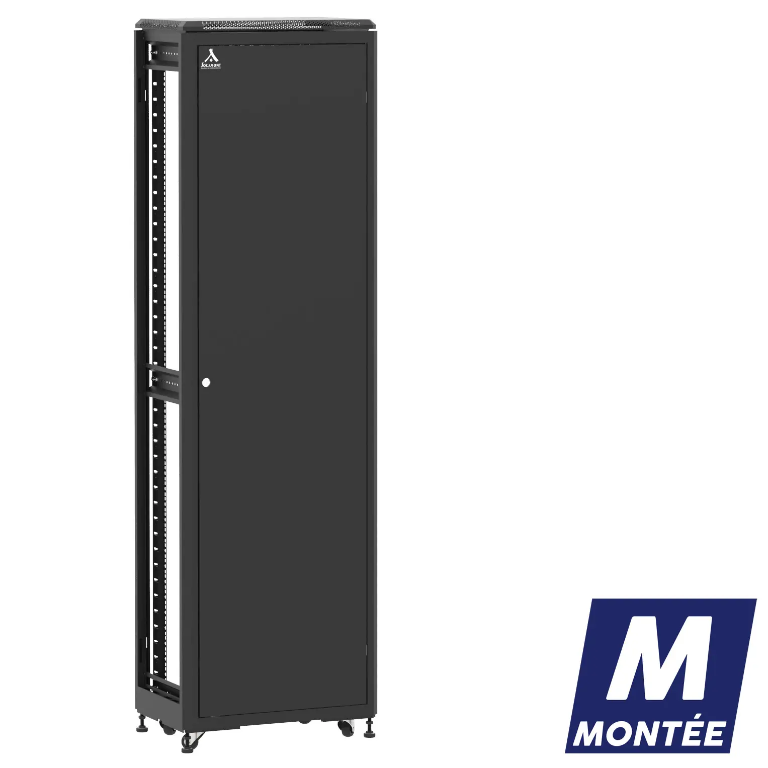Socamont - Baie serveur Ligne 500 - 19" - 42U - H2074xL600xP400 - Noir - Monté - SP/ZP/ZL (réf. 54264MSPZPZL)