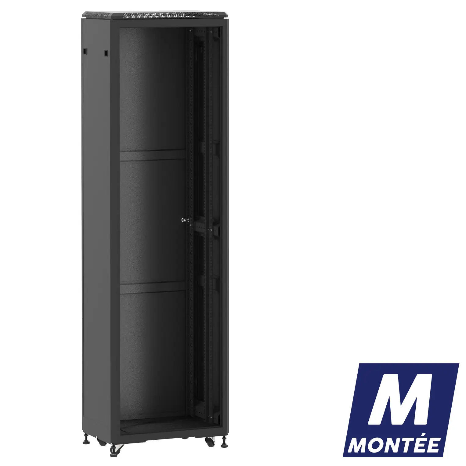 Socamont - Baie serveur Ligne 500 - 19" - 42U - H2074xL600xP400 - Noir - Monté - ZP/SP/PL (réf. 54264MZPSPPL)
