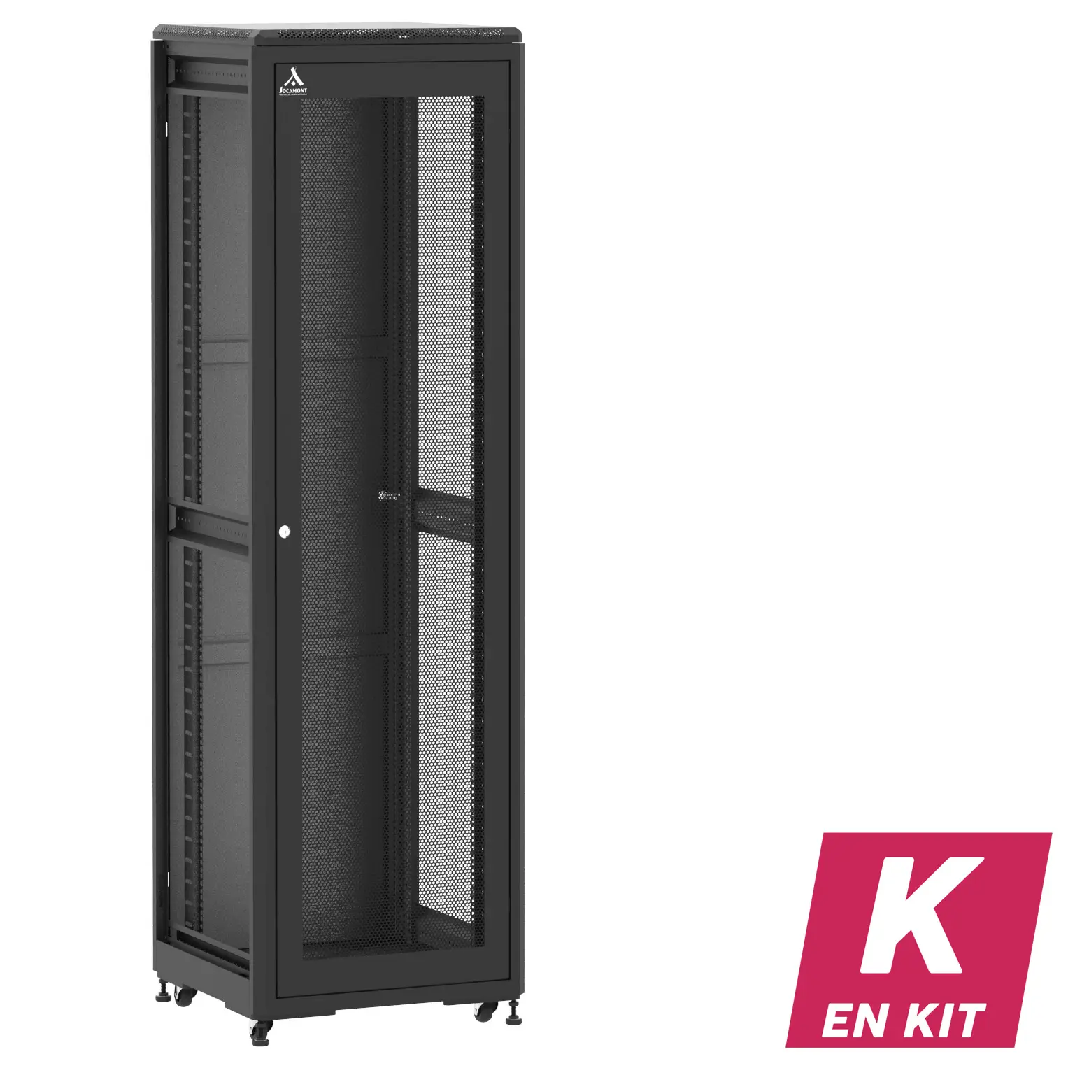 Socamont - Baie serveur Ligne 500 - 19" - 42U - H2074xL600xP600 - Noir - En Kit - SA/SP/ZL (réf. 54266KSASPZL)