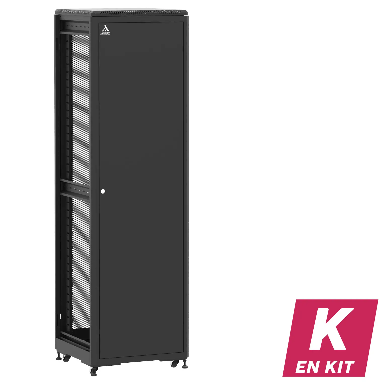 Socamont - Baie serveur Ligne 500 - 19" - 42U - H2074xL600xP600 - Noir - En Kit - SP/SA/ZL (réf. 54266KSPSAZL)