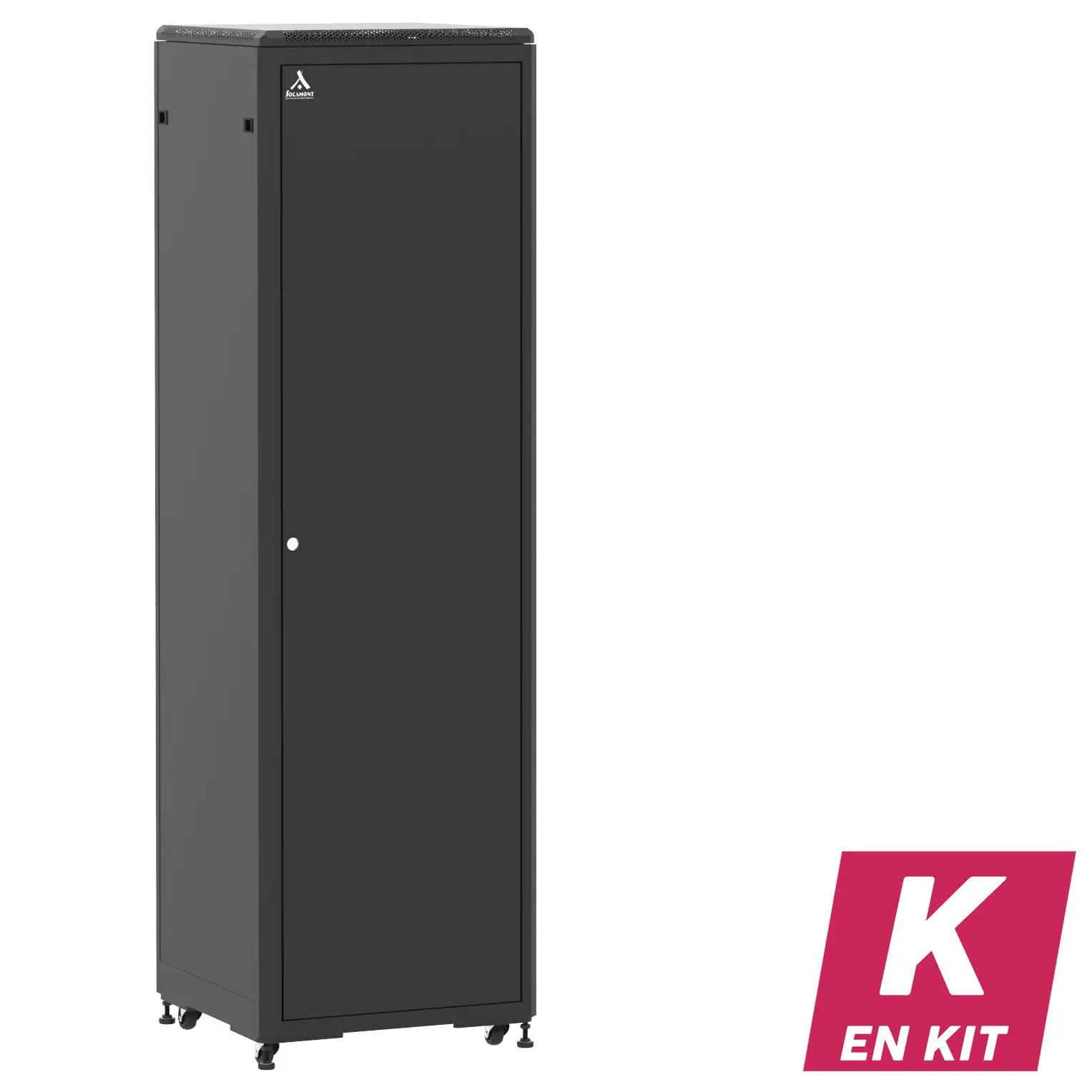 Socamont - Baie serveur Ligne 500 - 19" - 42U - H2074xL600xP600 - Noir - En Kit - SP/SP/PL (réf. 54266KSPSPPL)