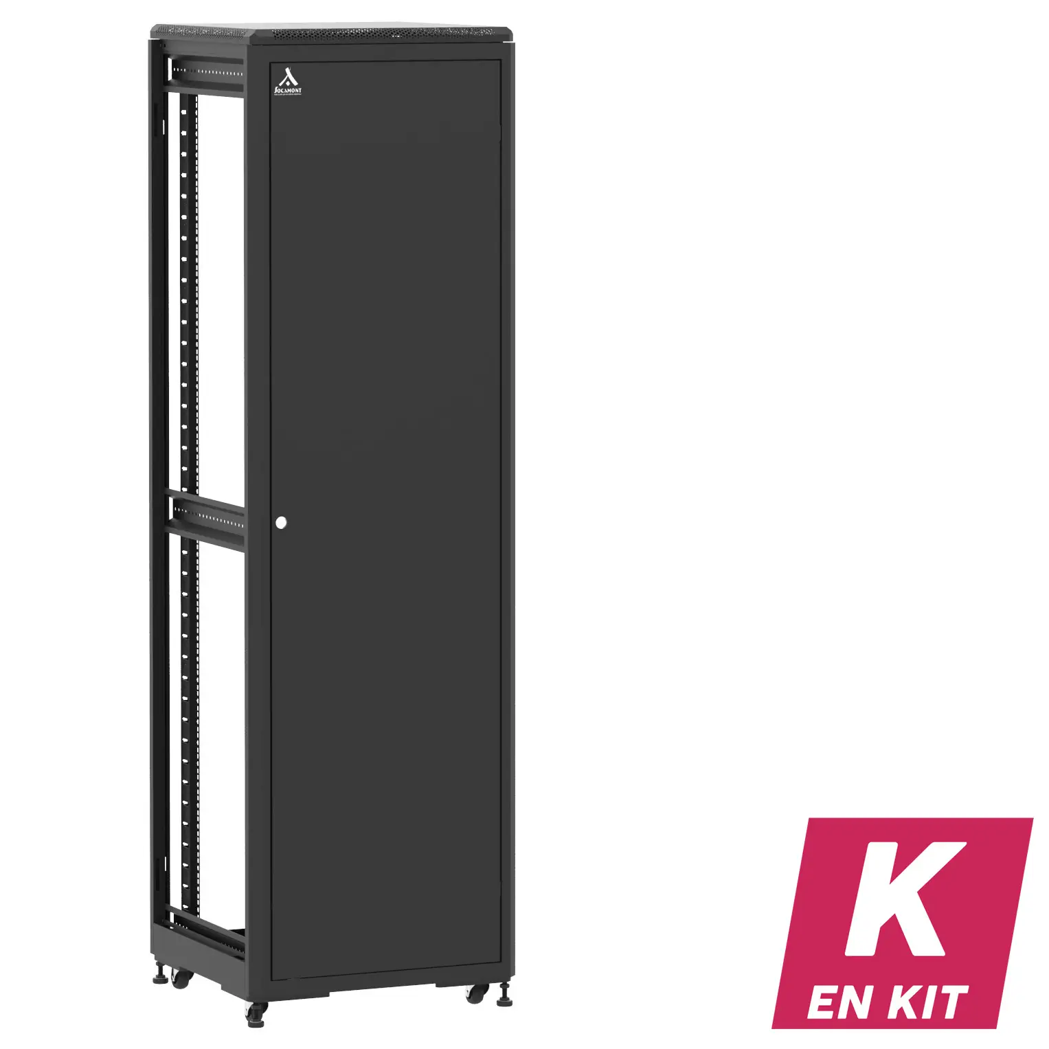 Socamont - Baie serveur Ligne 500 - 19" - 42U - H2074xL600xP600 - Noir - En Kit - SP/ZP/ZL (réf. 54266KSPZPZL)