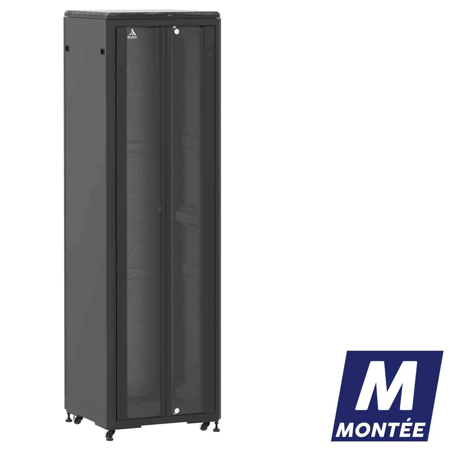 Socamont - Baie serveur Ligne 500 - 19" - 42U - H2074xL600xP600 - Noir - Monté - DV/SP/PL (réf. 54266MDVSPPL)