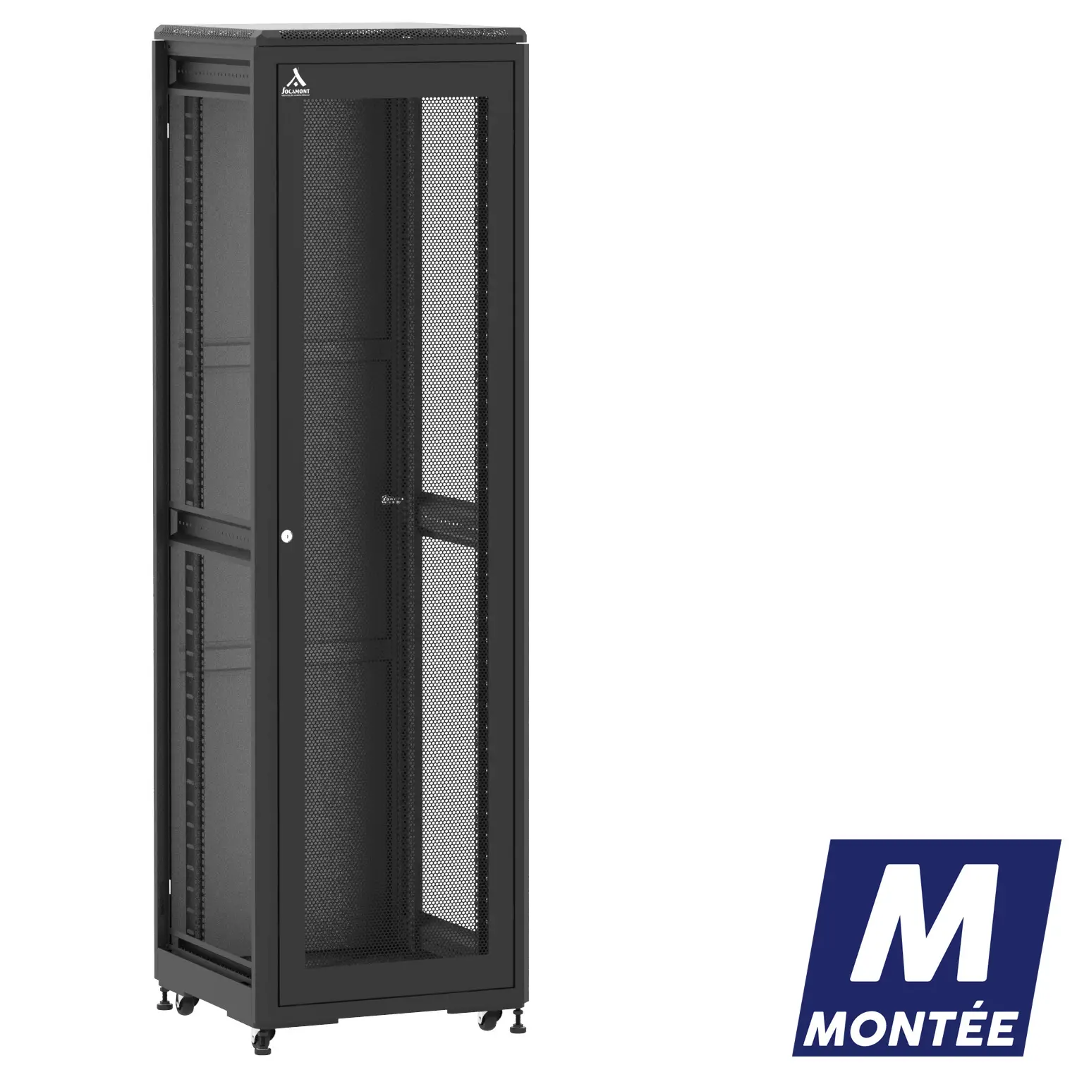 Socamont - Baie serveur Ligne 500 - 19" - 42U - H2074xL600xP600 - Noir - Monté - SA/SP/ZL (réf. 54266MSASPZL)