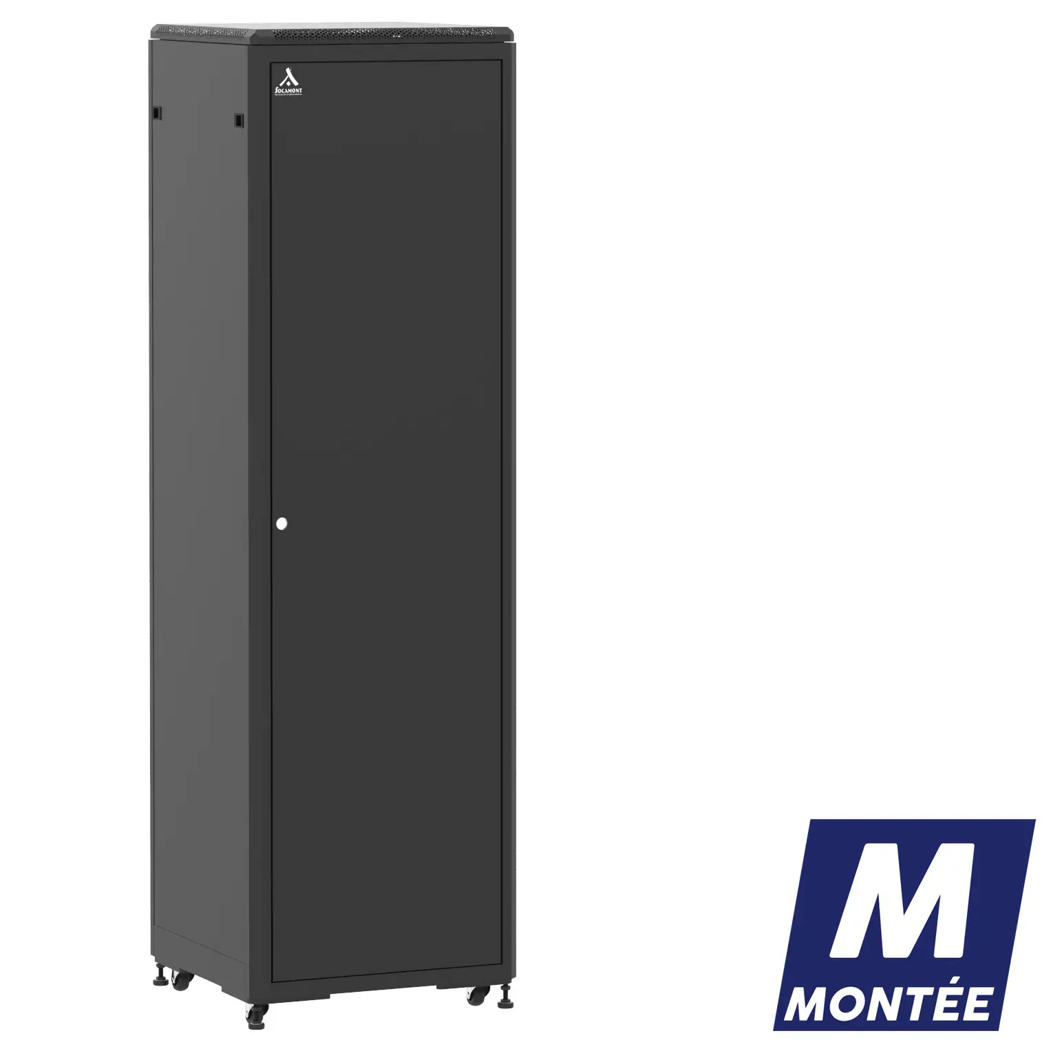 Socamont - Baie serveur Ligne 500 - 19" - 42U - H2074xL600xP600 - Noir - Monté - SP/SA/PL (réf. 54266MSPSAPL)