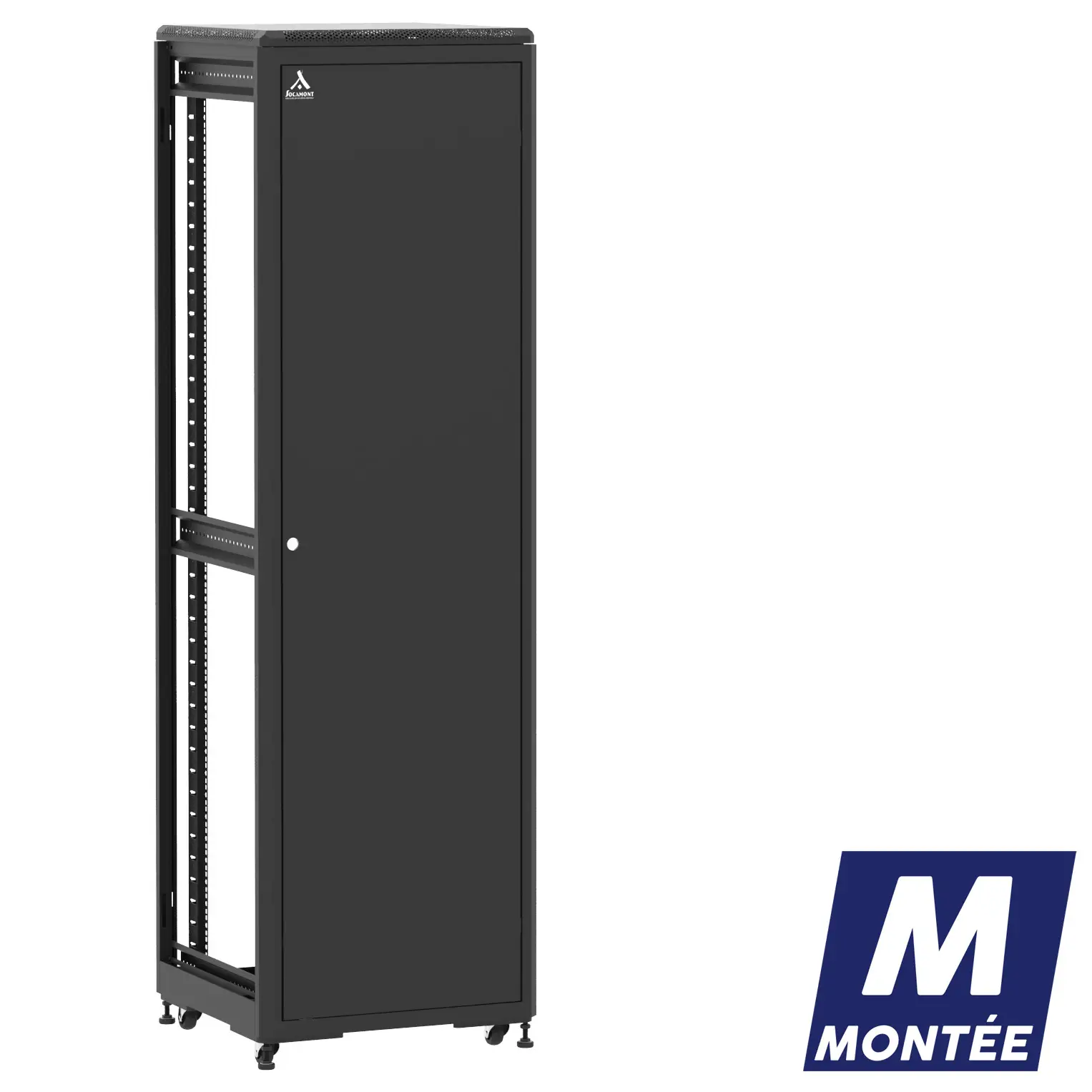 Socamont - Baie serveur Ligne 500 - 19" - 42U - H2074xL600xP600 - Noir - Monté - SP/ZP/ZL (réf. 54266MSPZPZL)