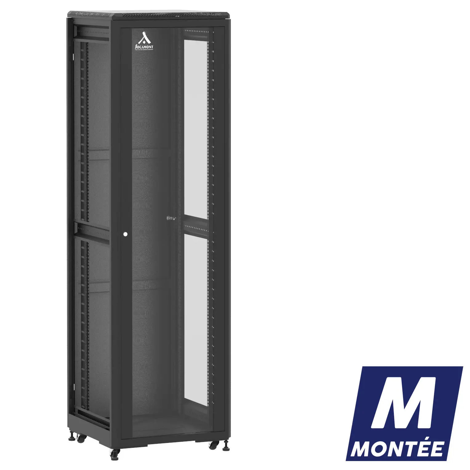 Socamont - Baie serveur Ligne 500 - 19" - 42U - H2074xL600xP600 - Noir - Monté - SV/SP/ZL (réf. 54266MSVSPZL)