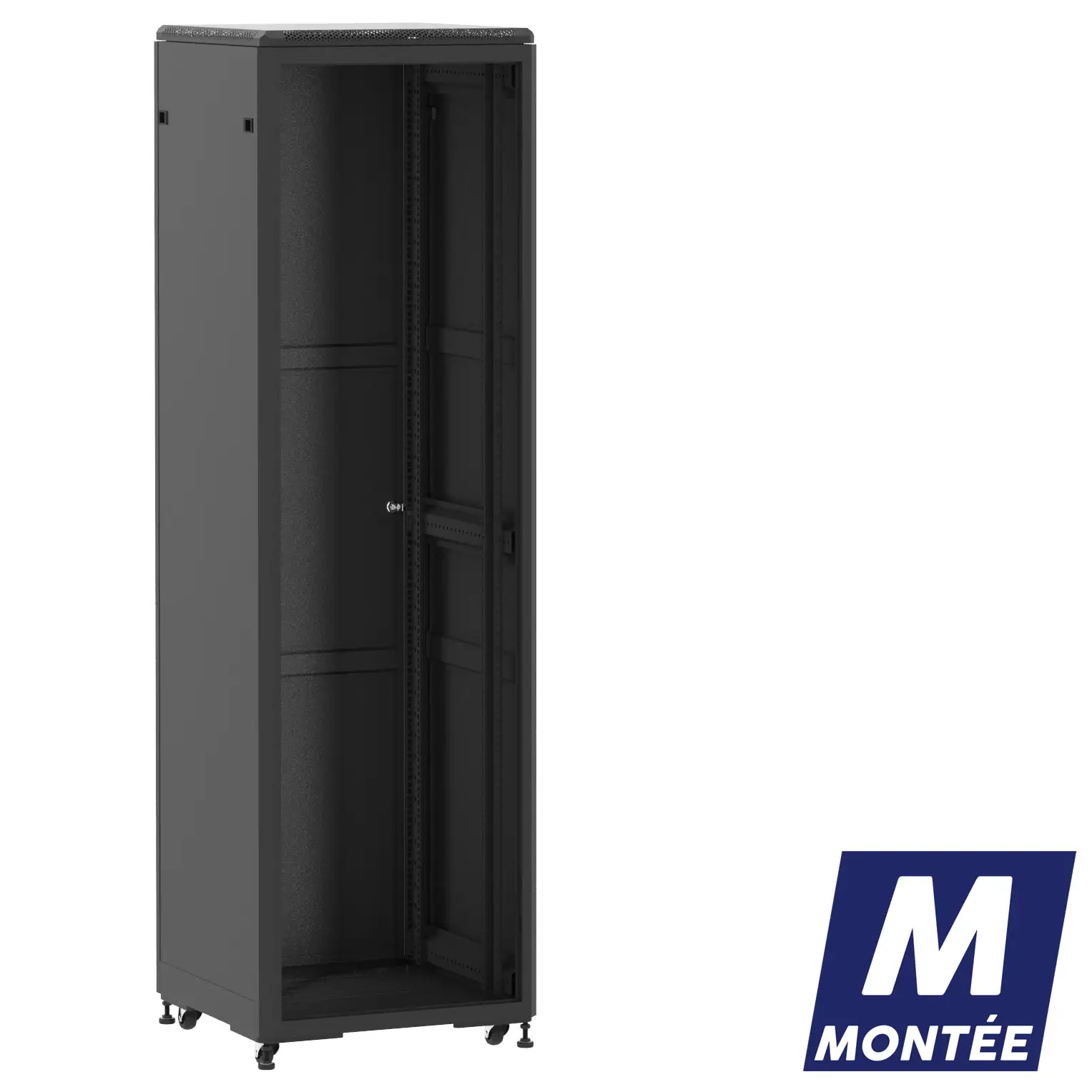 Socamont - Baie serveur Ligne 500 - 19" - 42U - H2074xL600xP600 - Noir - Monté - ZP/SP/PL (réf. 54266MZPSPPL)