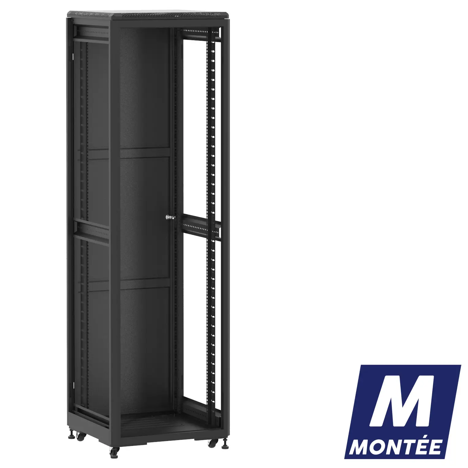 Socamont - Baie serveur Ligne 500 - 19" - 42U - H2074xL600xP600 - Noir - Monté - ZP/SP/ZL (réf. 54266MZPSPZL)