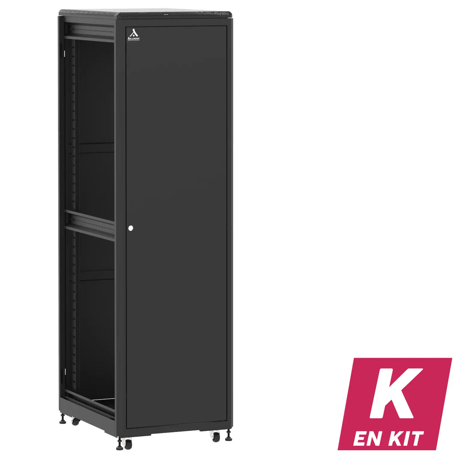 Socamont - Baie serveur Ligne 500 - 19" - 42U - H2074xL600xP800 - Noir - En Kit - SP/SP/ZL (réf. 54268KSPSPZL)